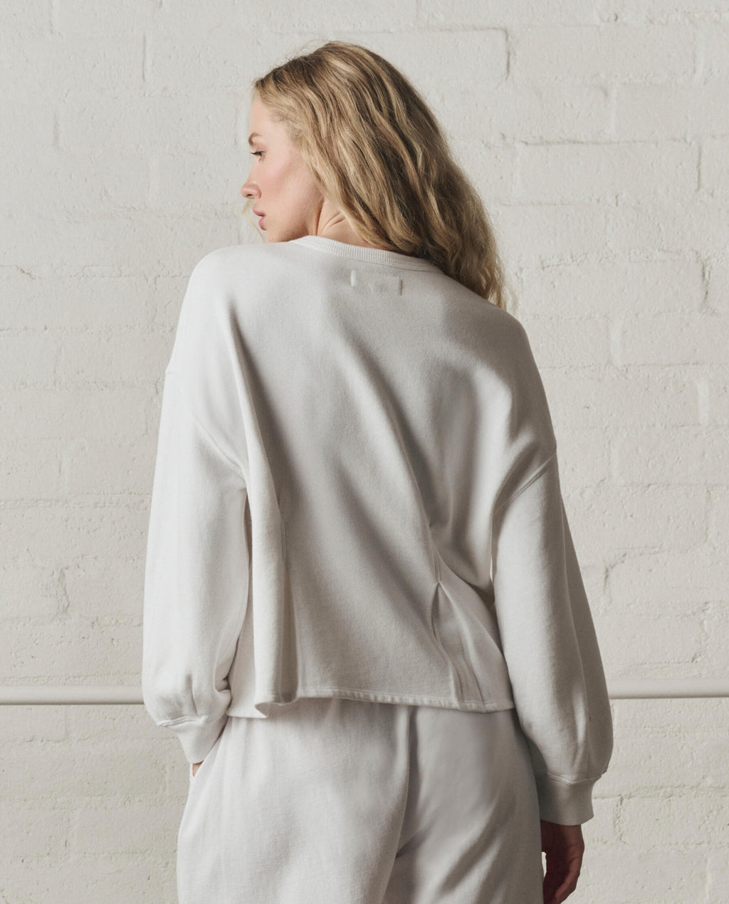 The Slouchy Corset Sweatshirt. -- True White