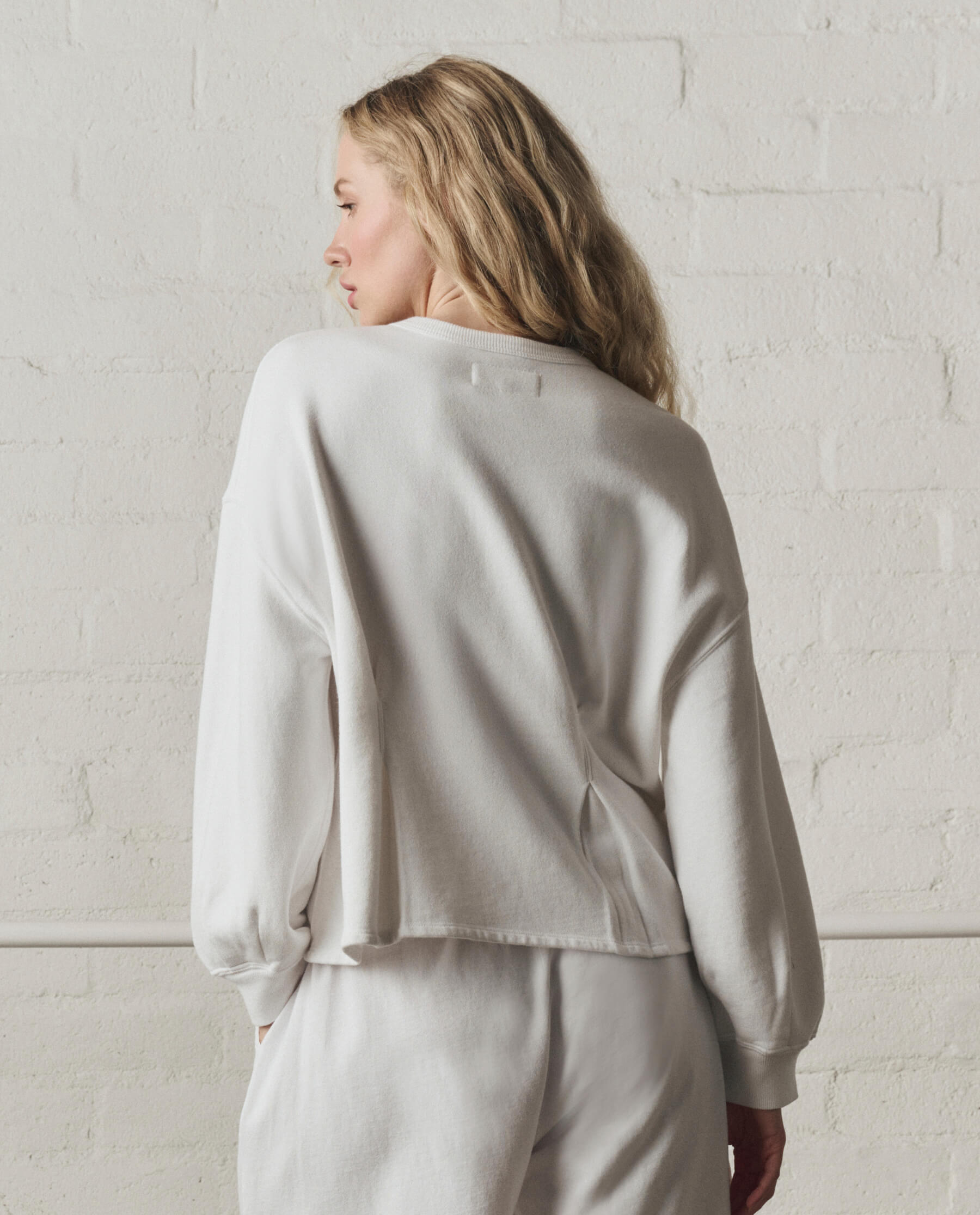 The Slouchy Corset Sweatshirt. -- True White