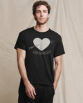 The Men's Boxy Crew. Graphic -- Almost Black with Los Angeles Heart Graphic