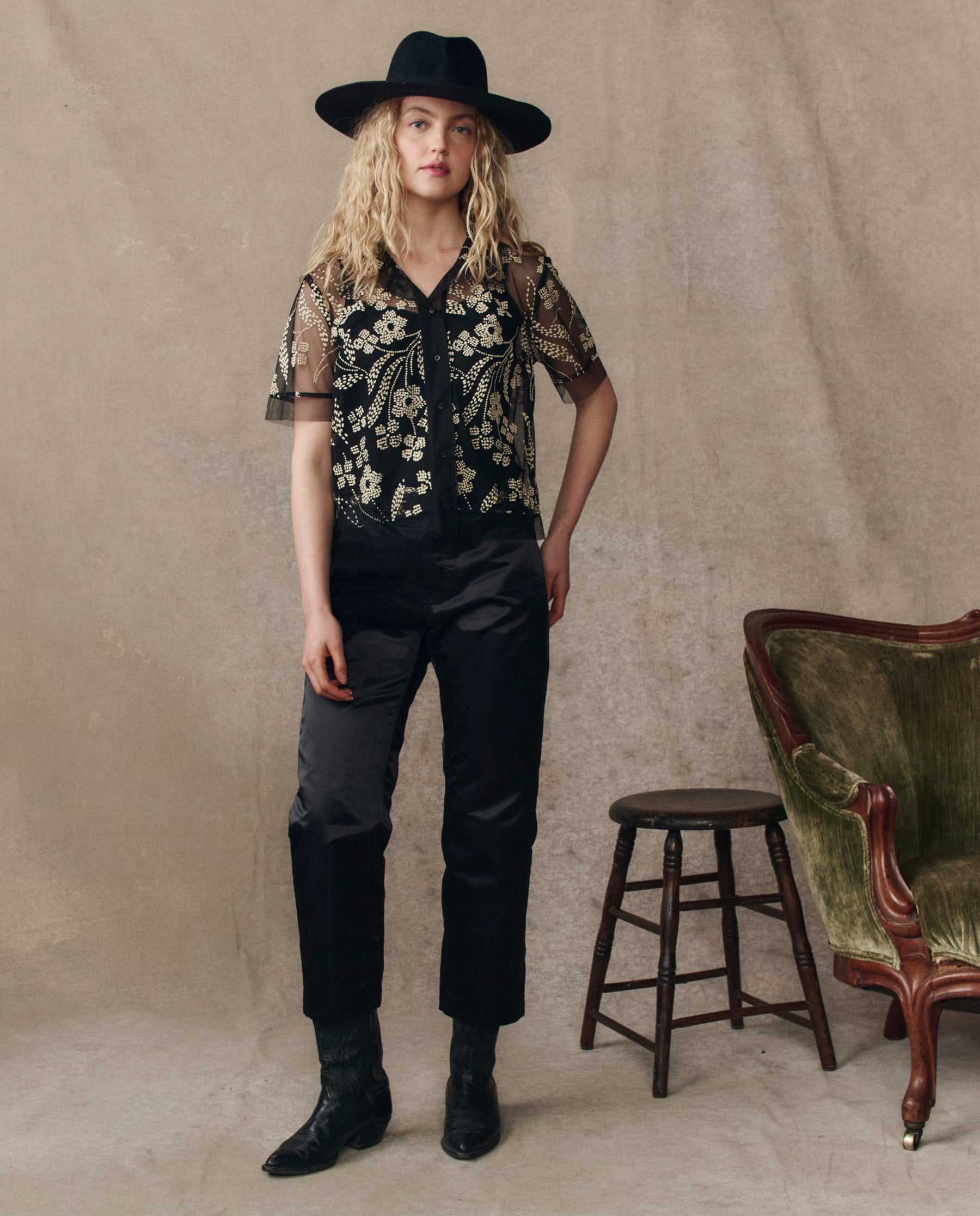 The Cotillion Top. -- Brocade Floral