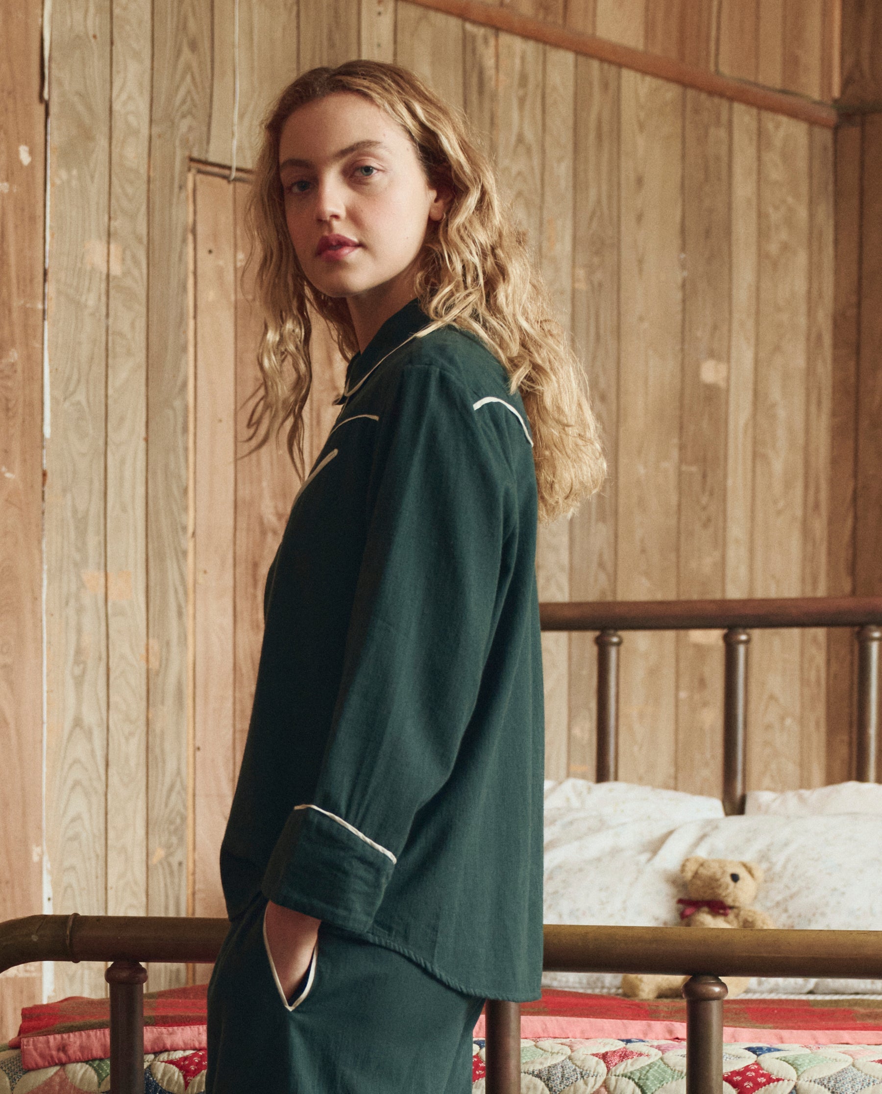 The Flannel Western Pajama Shirt. -- Pine and Cream