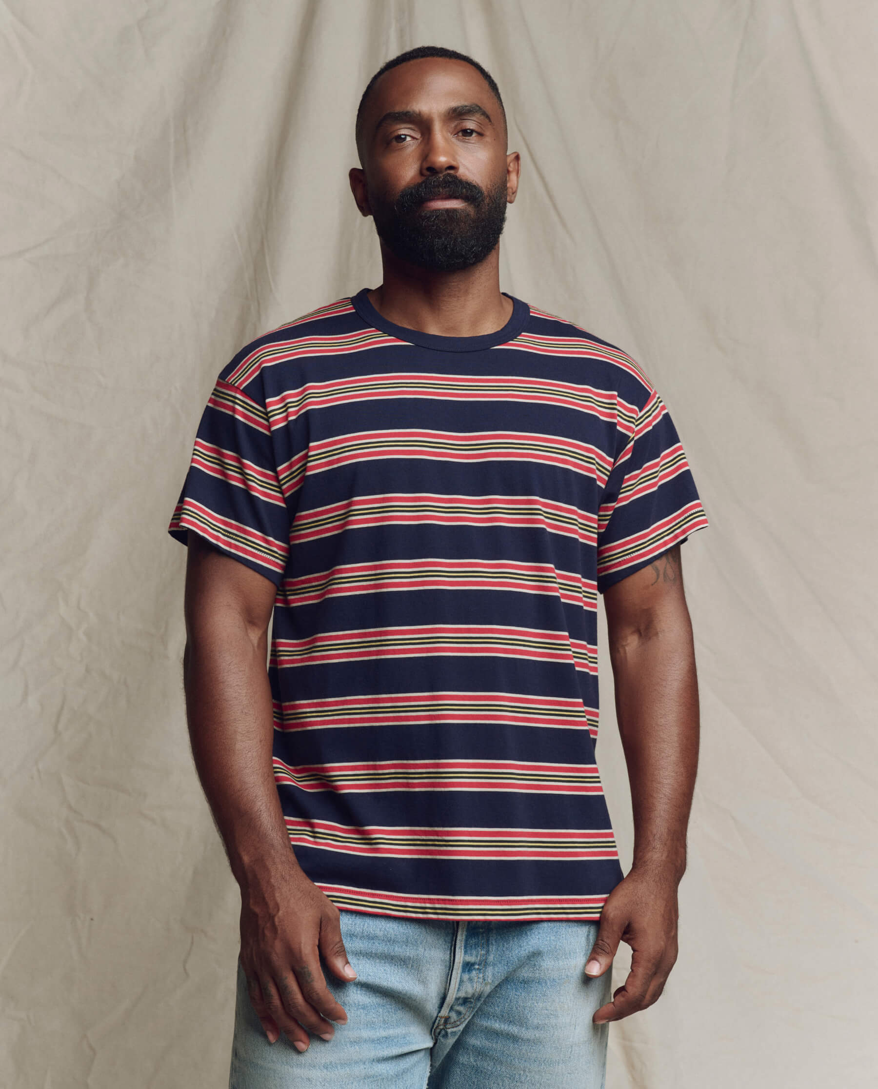 The Men's Boxy Crew. -- Scout Stripe