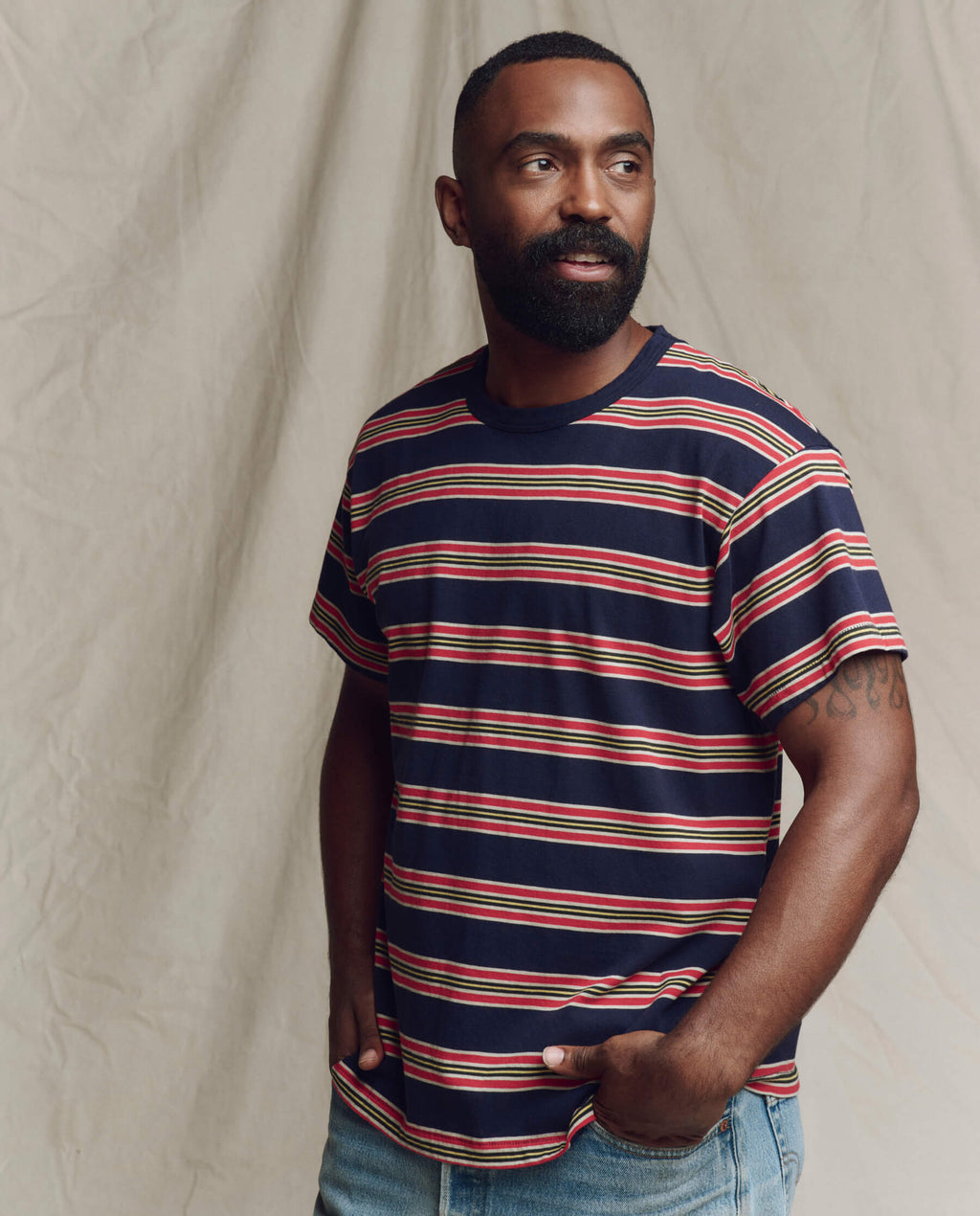 The Men's Boxy Crew. -- Scout Stripe