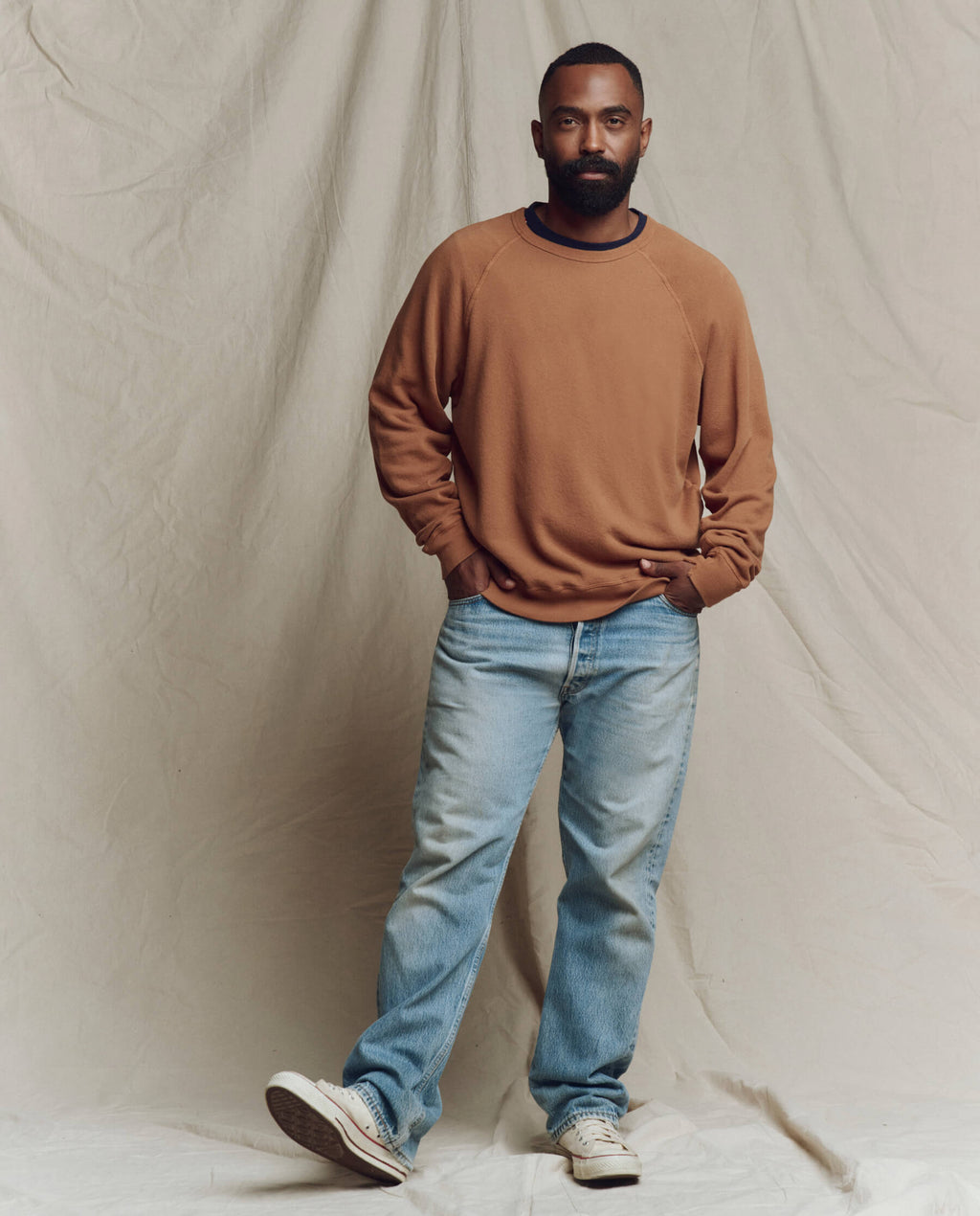 The Men's College Sweatshirt. Solid -- Rust