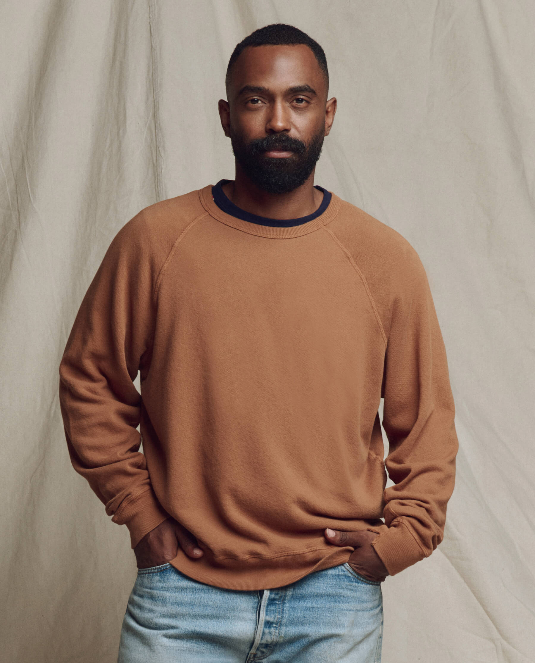 The Men's College Sweatshirt. Solid -- Rust