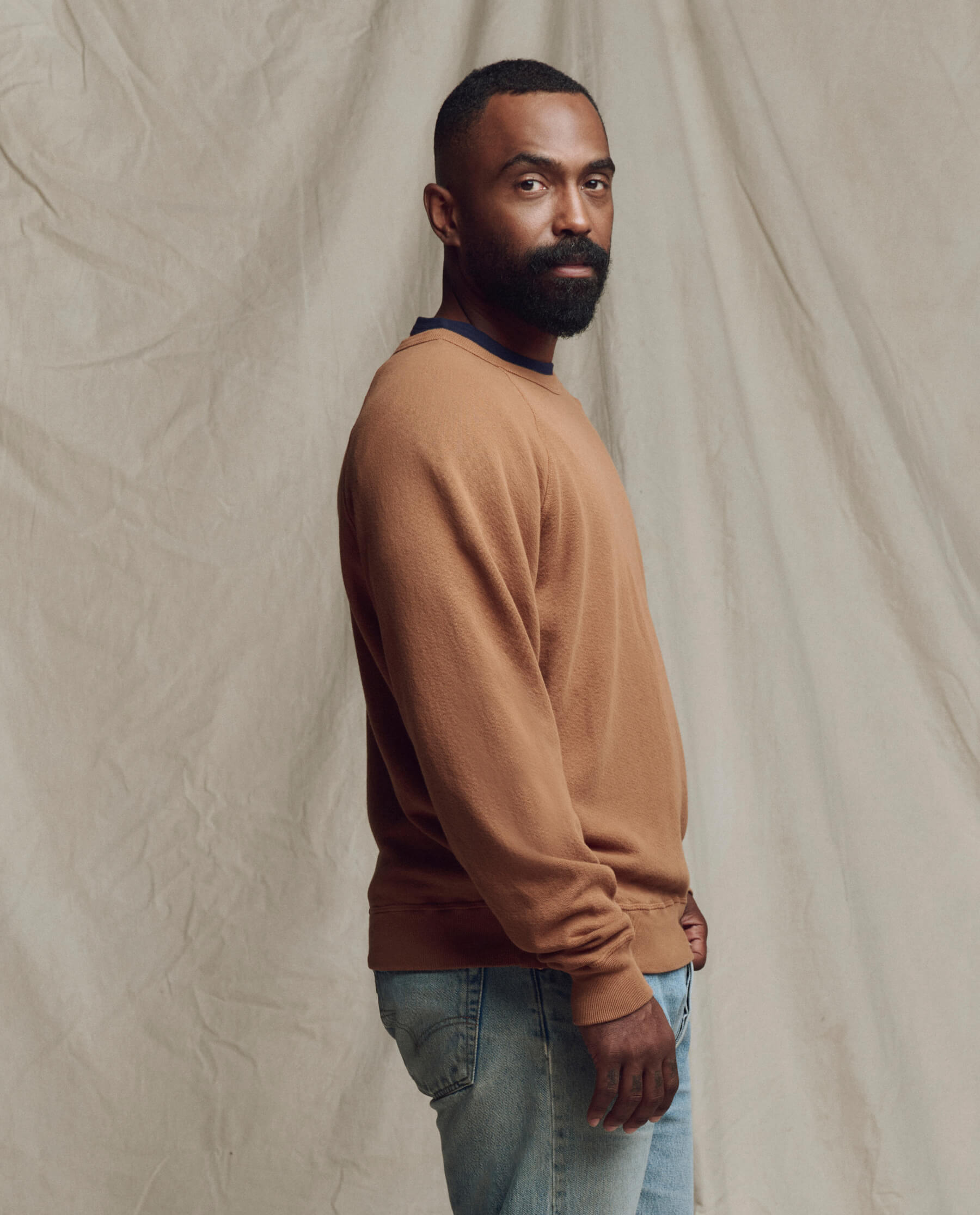 The Men's College Sweatshirt. Solid -- Rust
