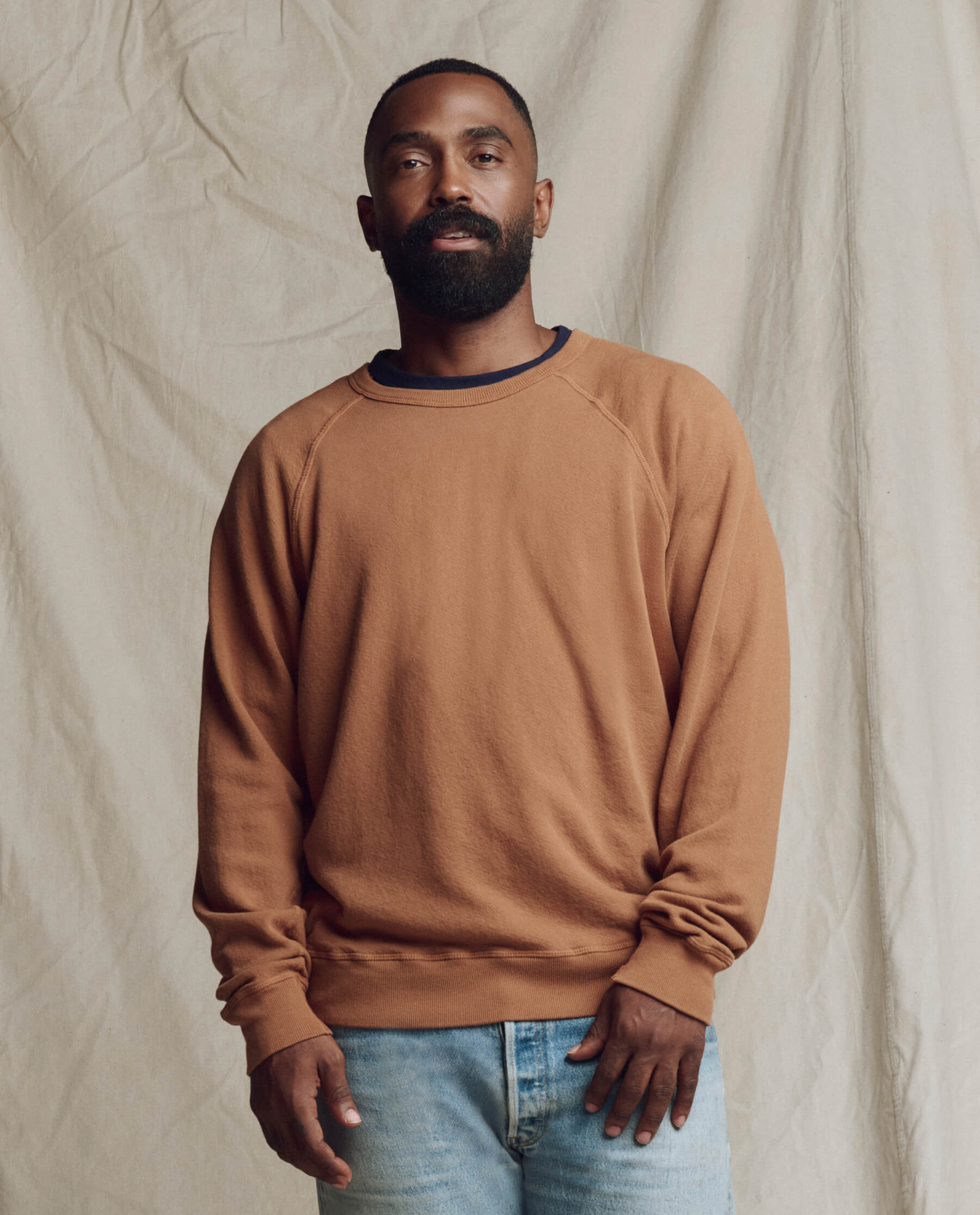 The Men's College Sweatshirt. Solid -- Rust