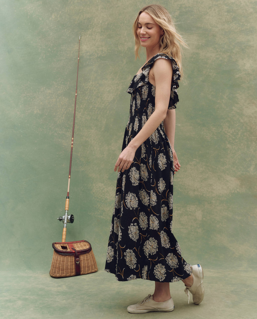 The Havana Dress. -- Black Dancing Floral