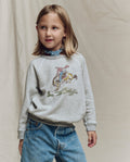 The Little College Sweatshirt w/ Rider Graphic. Novelty -- Soft Heather Grey