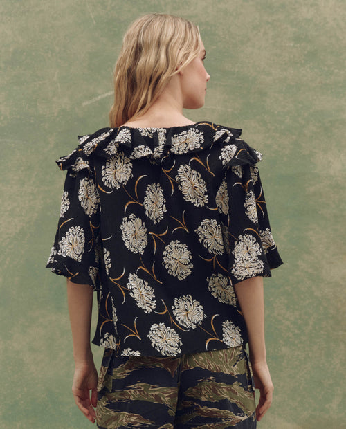 The Bower Top. -- Black Dancing Floral