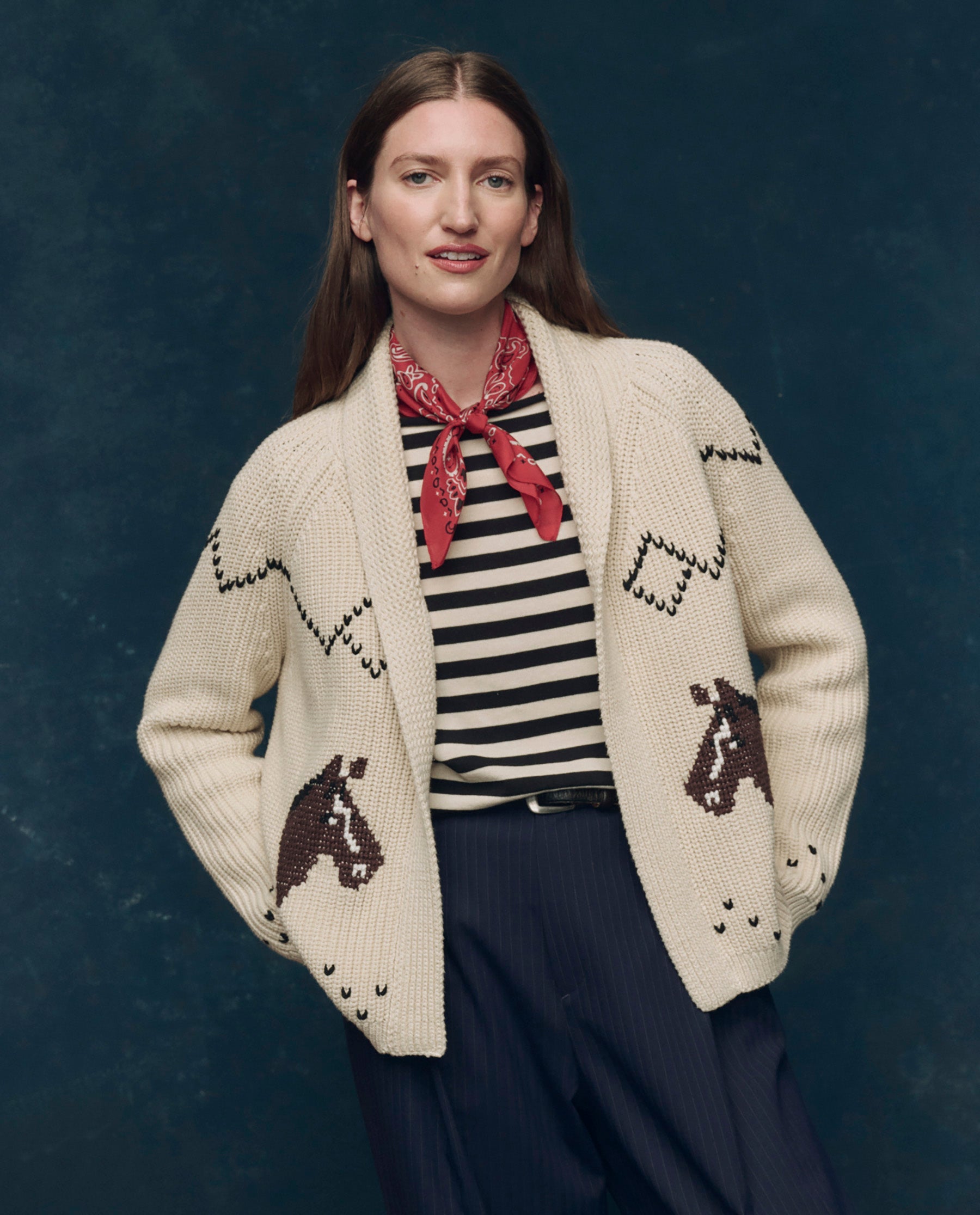 The Horse Lodge Cardigan. -- Cream