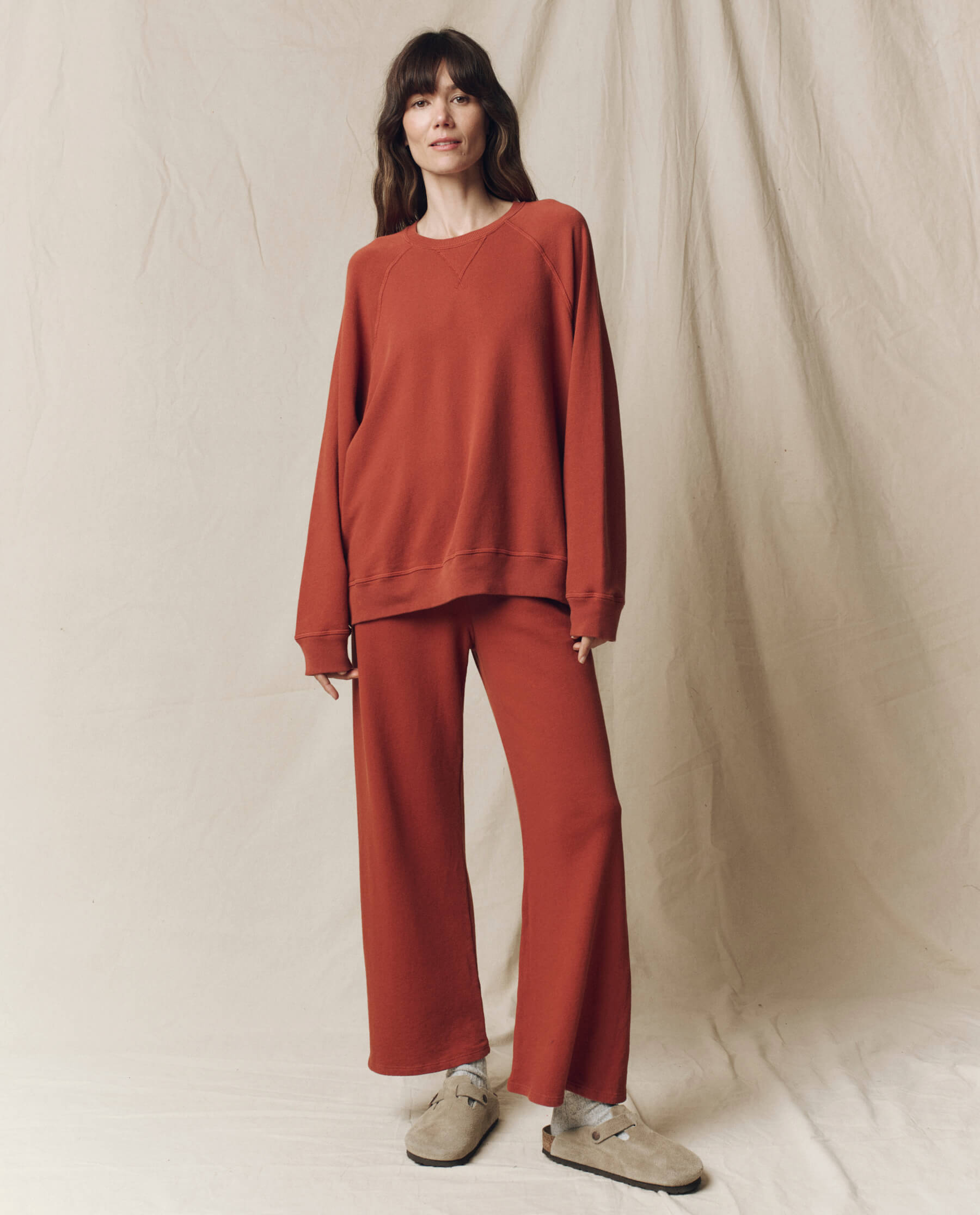 The Slouch Sweatshirt. Solid -- Brick