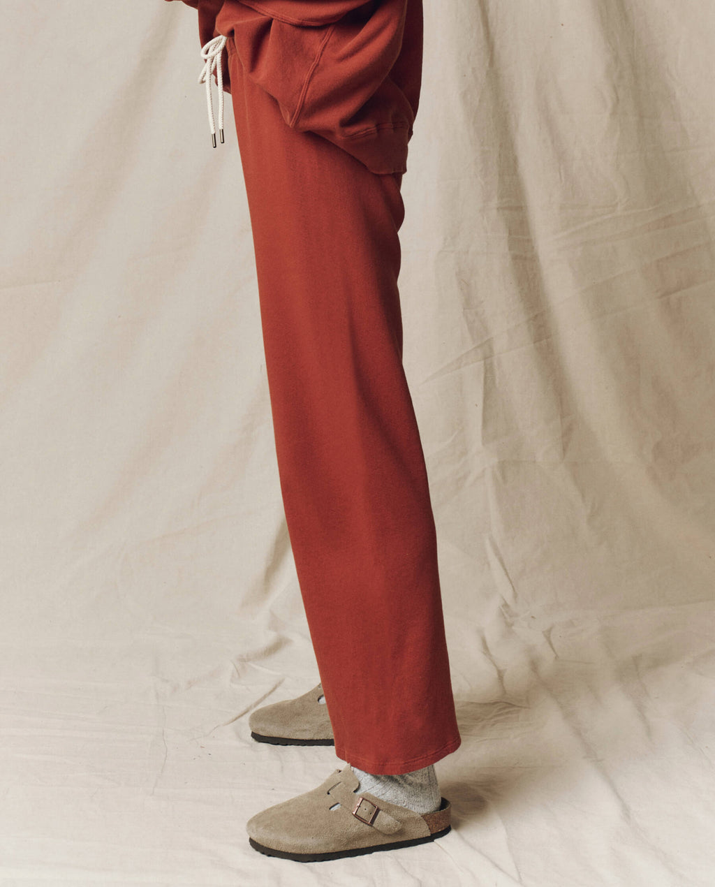 The Lap Sweatpant. Solid -- Brick