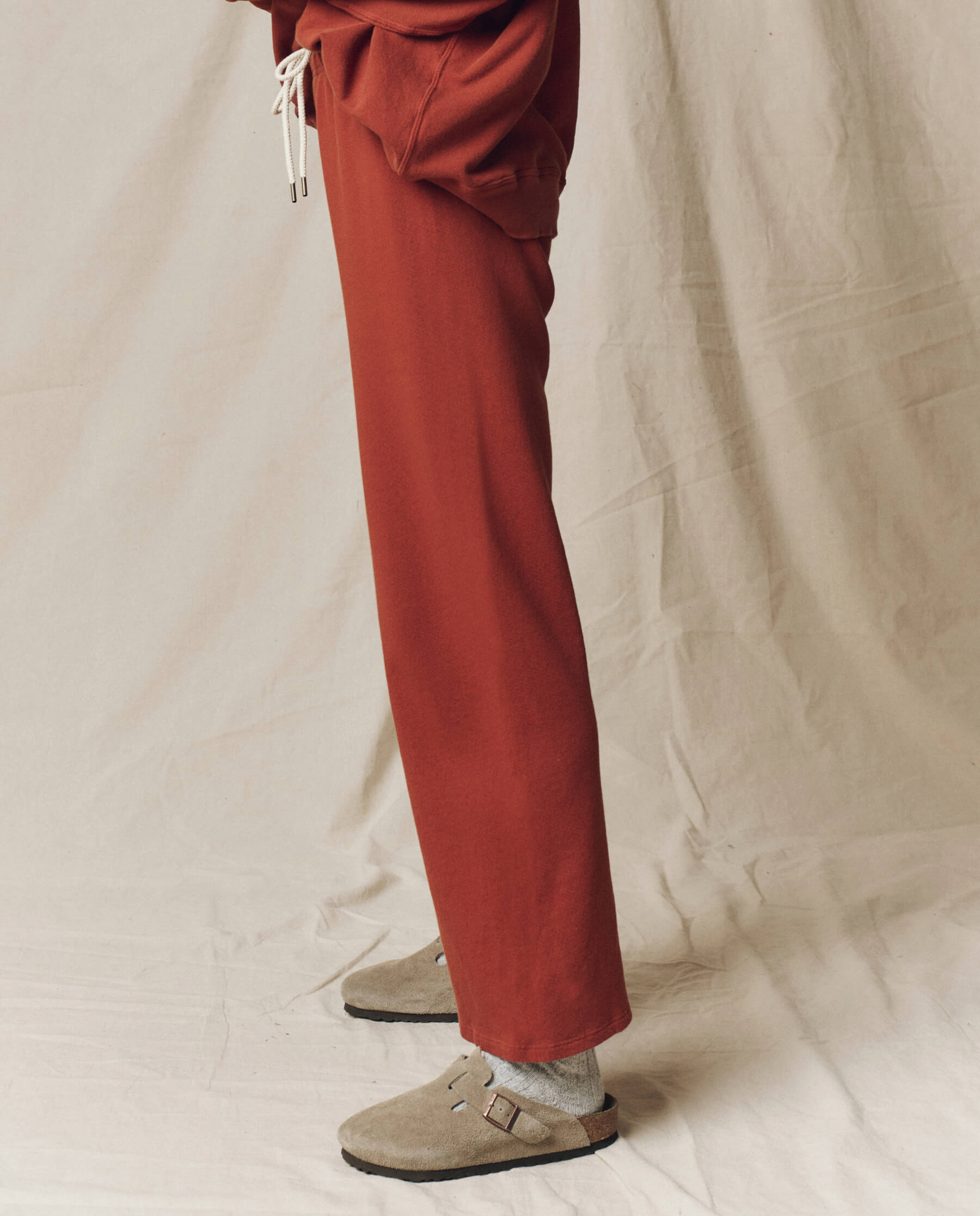 The Lap Sweatpant. Solid -- Brick