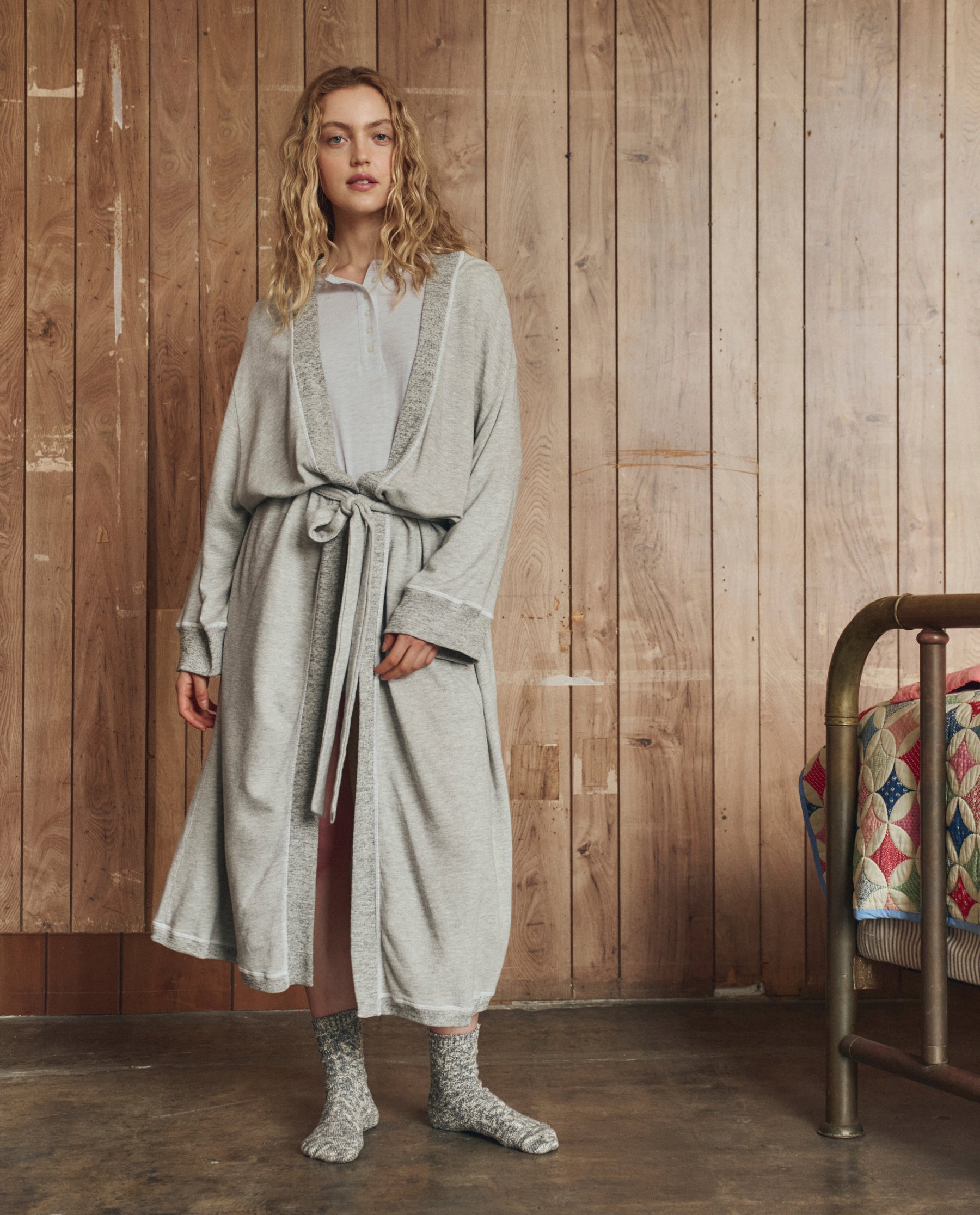 The Sweatshirt Robe. -- Light Heather Grey