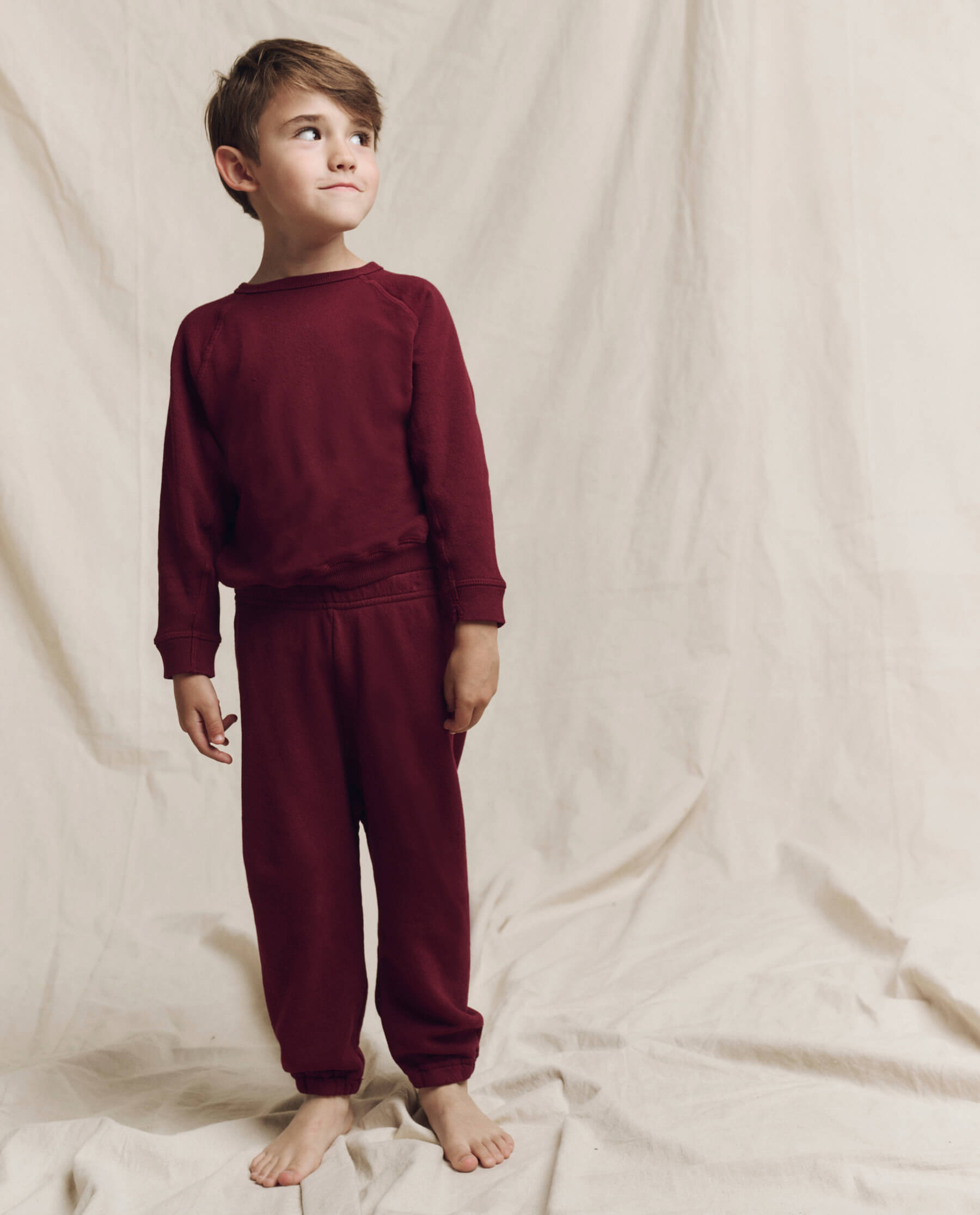 The Little Stadium Sweatpant. Solid -- Plum
