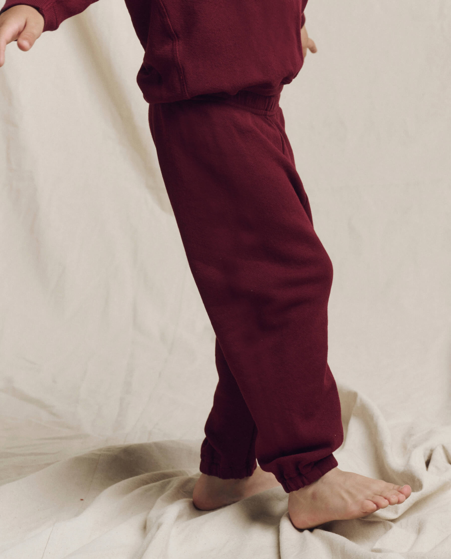 The Little Stadium Sweatpant. Solid -- Plum