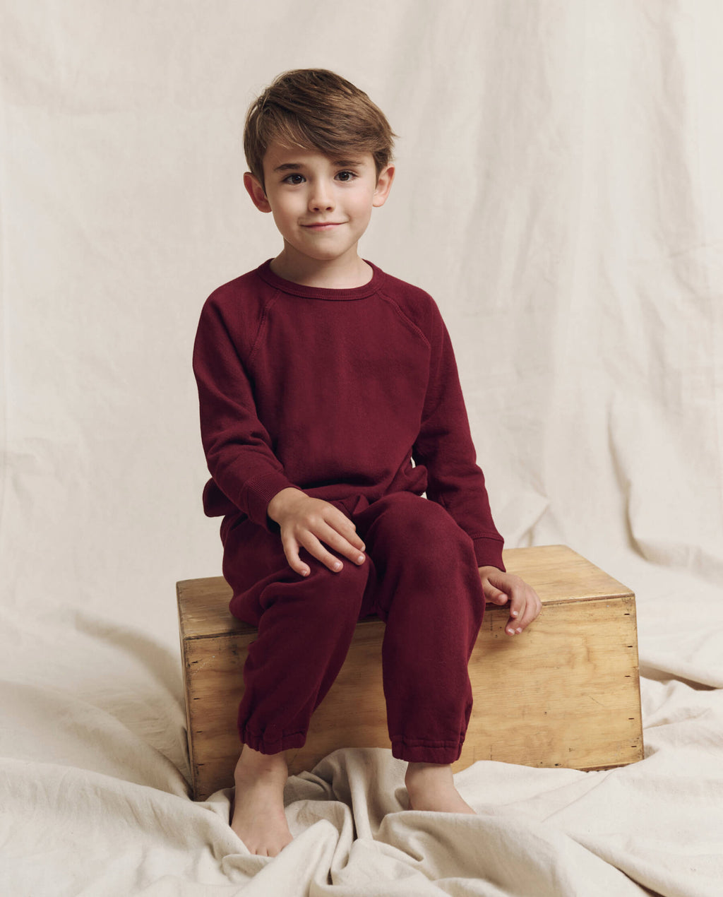The Little Stadium Sweatpant. Solid -- Plum