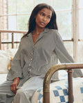 The Pajama Shirt. -- Black and Cream Crew Stripe