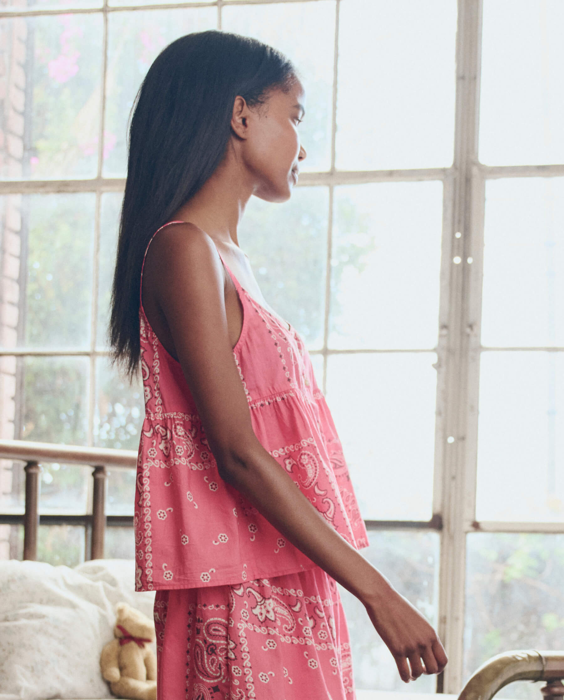 The Nighttime Cami. -- Pink Bandana Patchwork