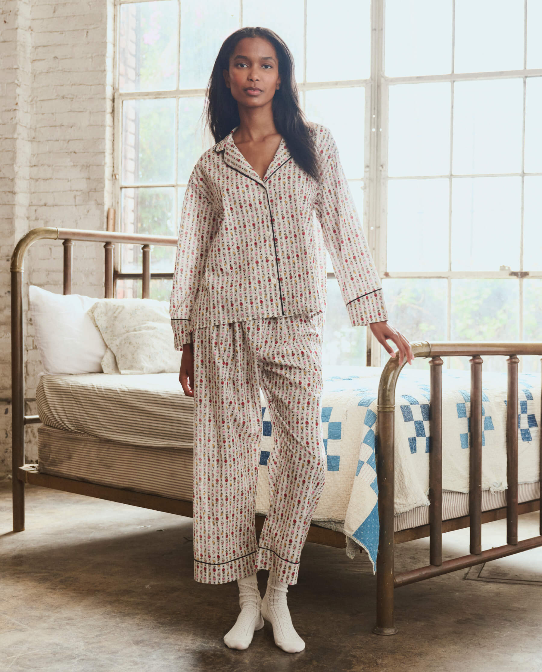The Pajama Shirt. -- Ribbon Floral