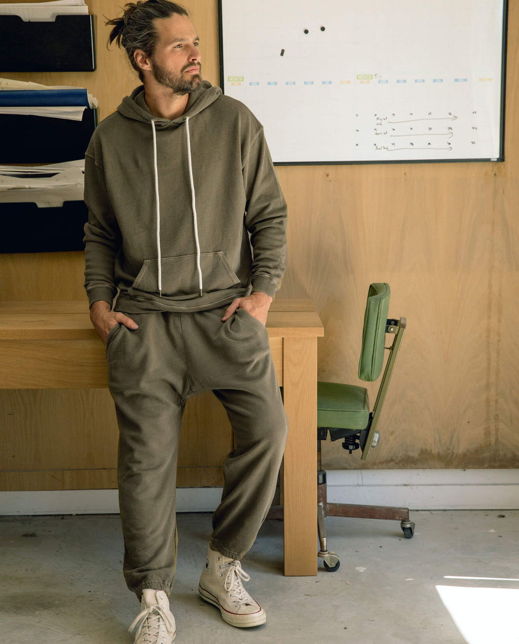 The Men's Gym Drawstring Hoodie. -- Dark Army