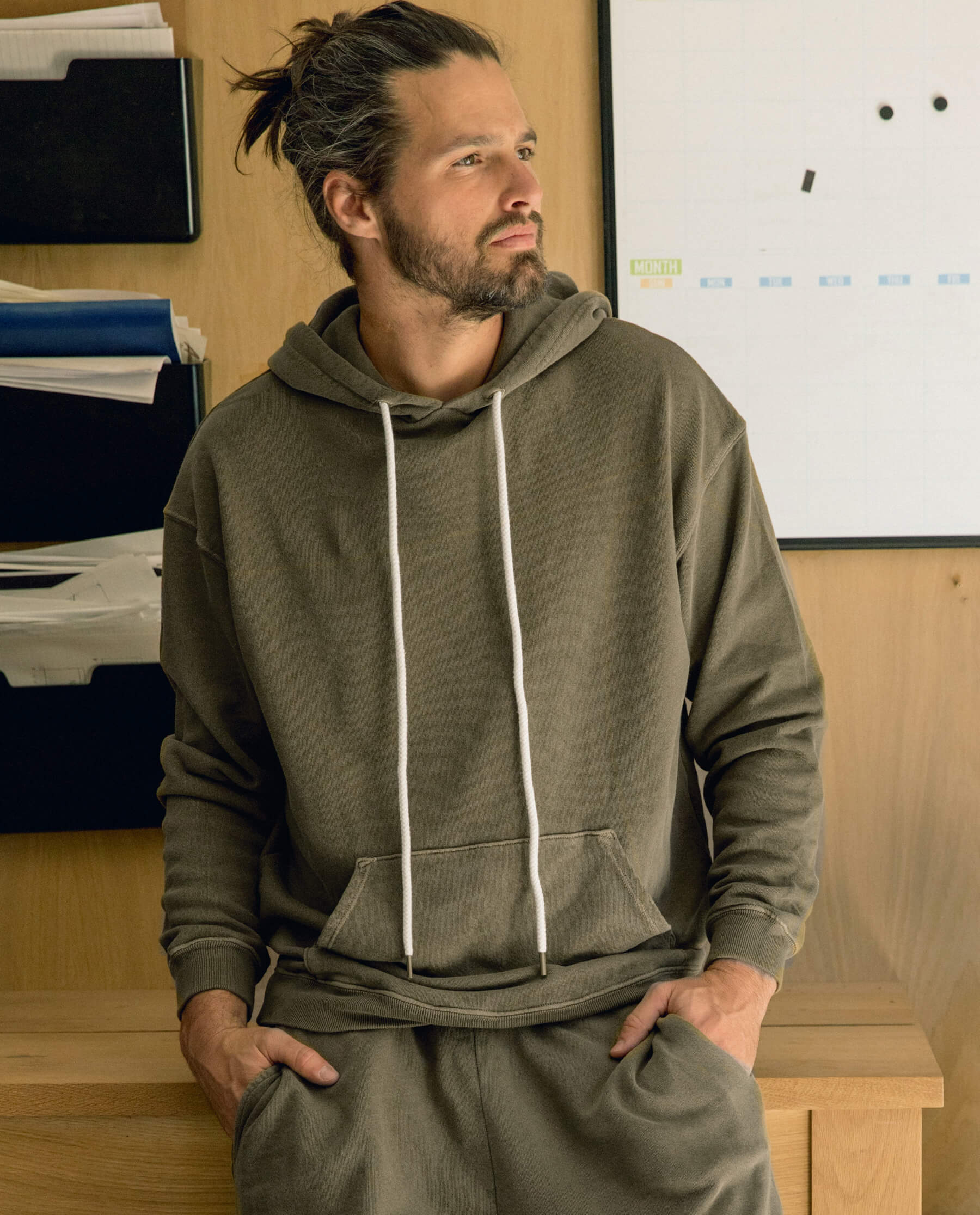 The Men's Gym Drawstring Hoodie. -- Dark Army