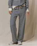 The Lap Sweatpant. -- Navy Sailor Stripe