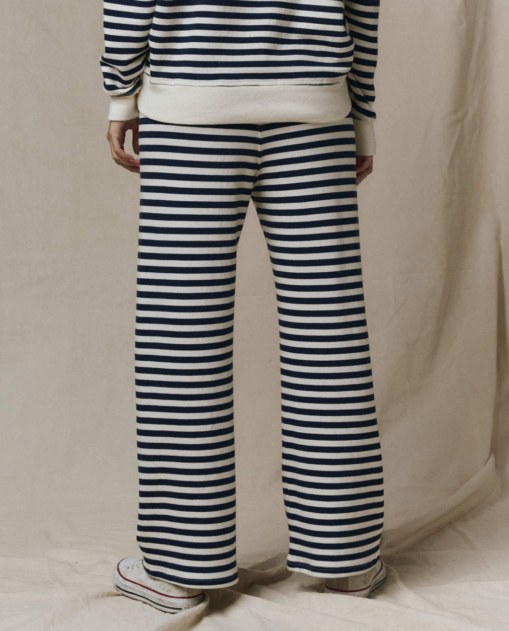 The Lap Sweatpant. -- Navy Sailor Stripe