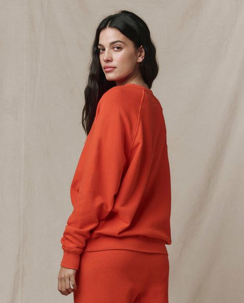 The College Sweatshirt. Solid -- Persimmon