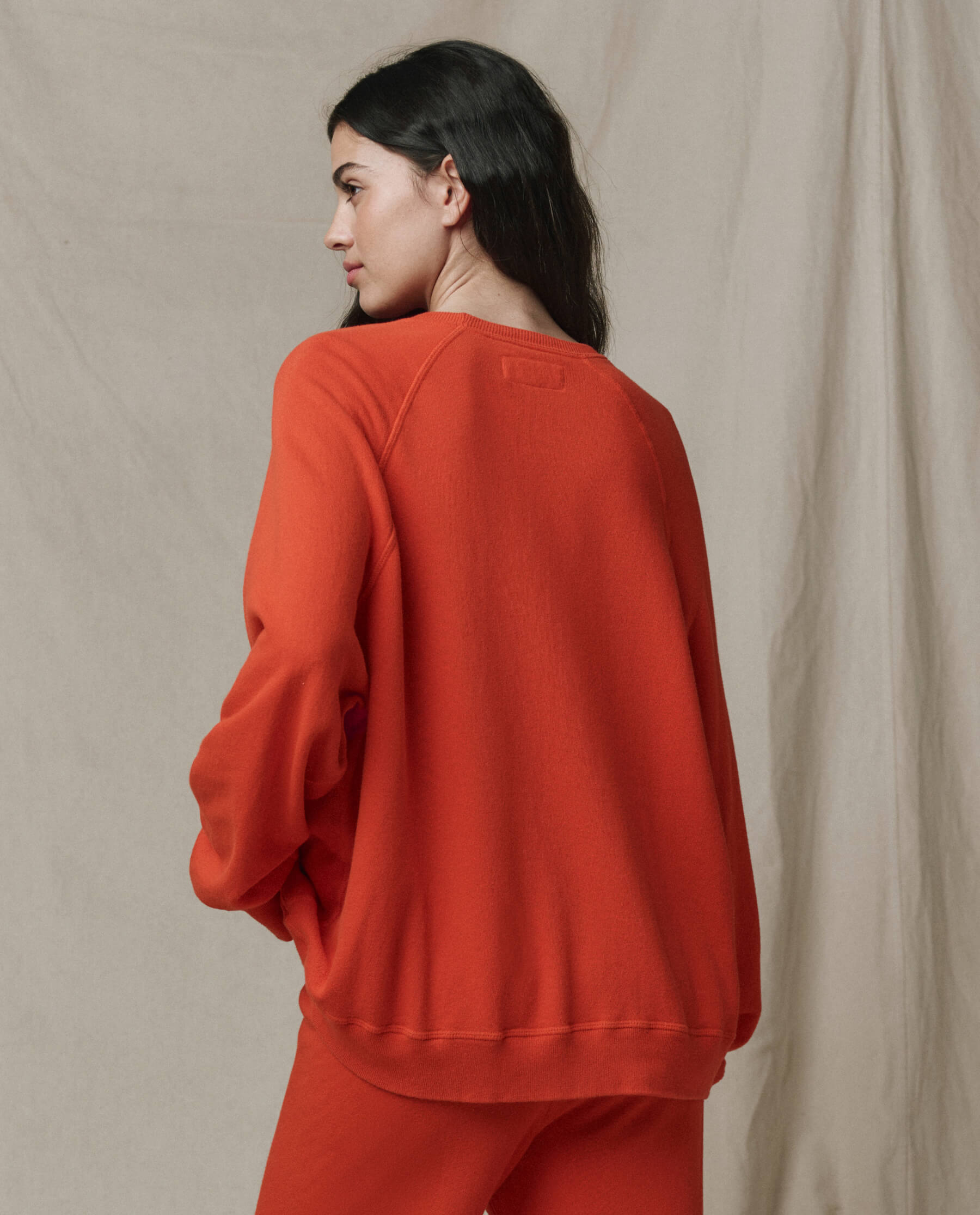 The Slouch Sweatshirt. Solid -- Persimmon