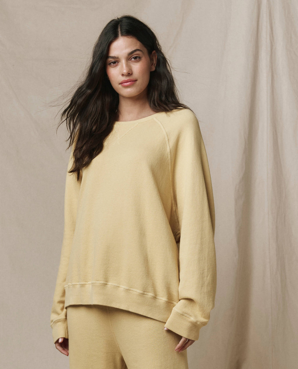 The Slouch Sweatshirt. Solid -- Butter Yellow