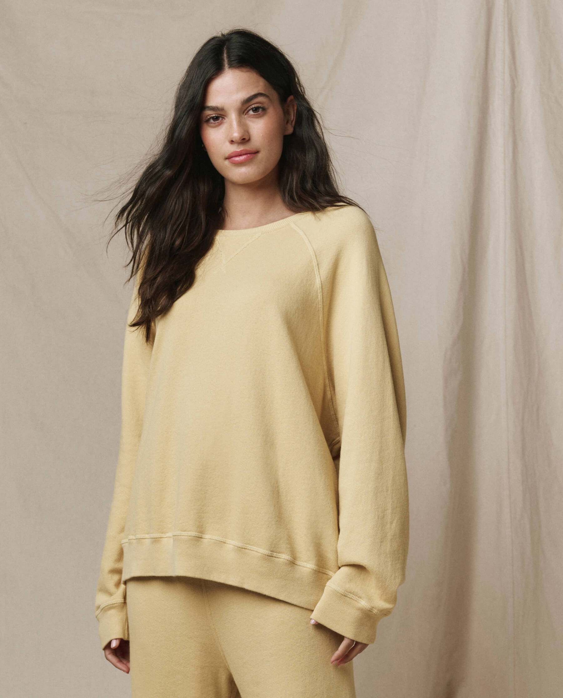 The Slouch Sweatshirt. Solid -- Butter Yellow