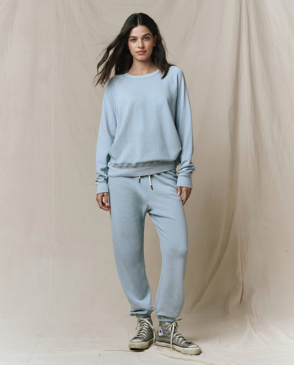 The College Sweatshirt. Solid -- Whisper Blue