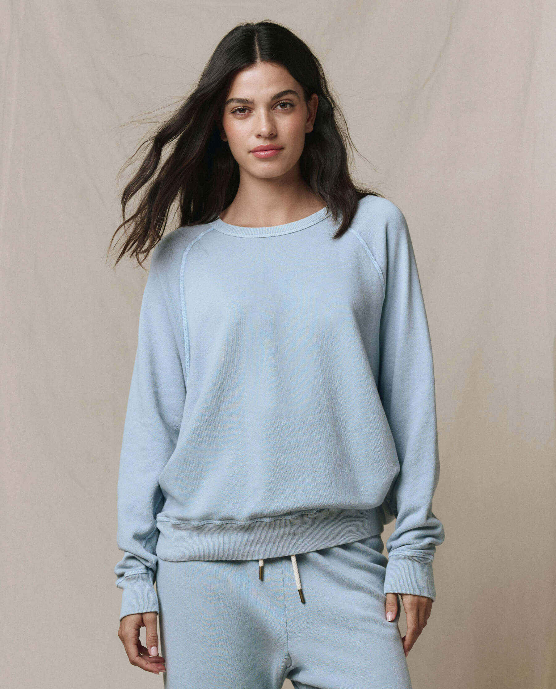 The College Sweatshirt. Solid -- Whisper Blue