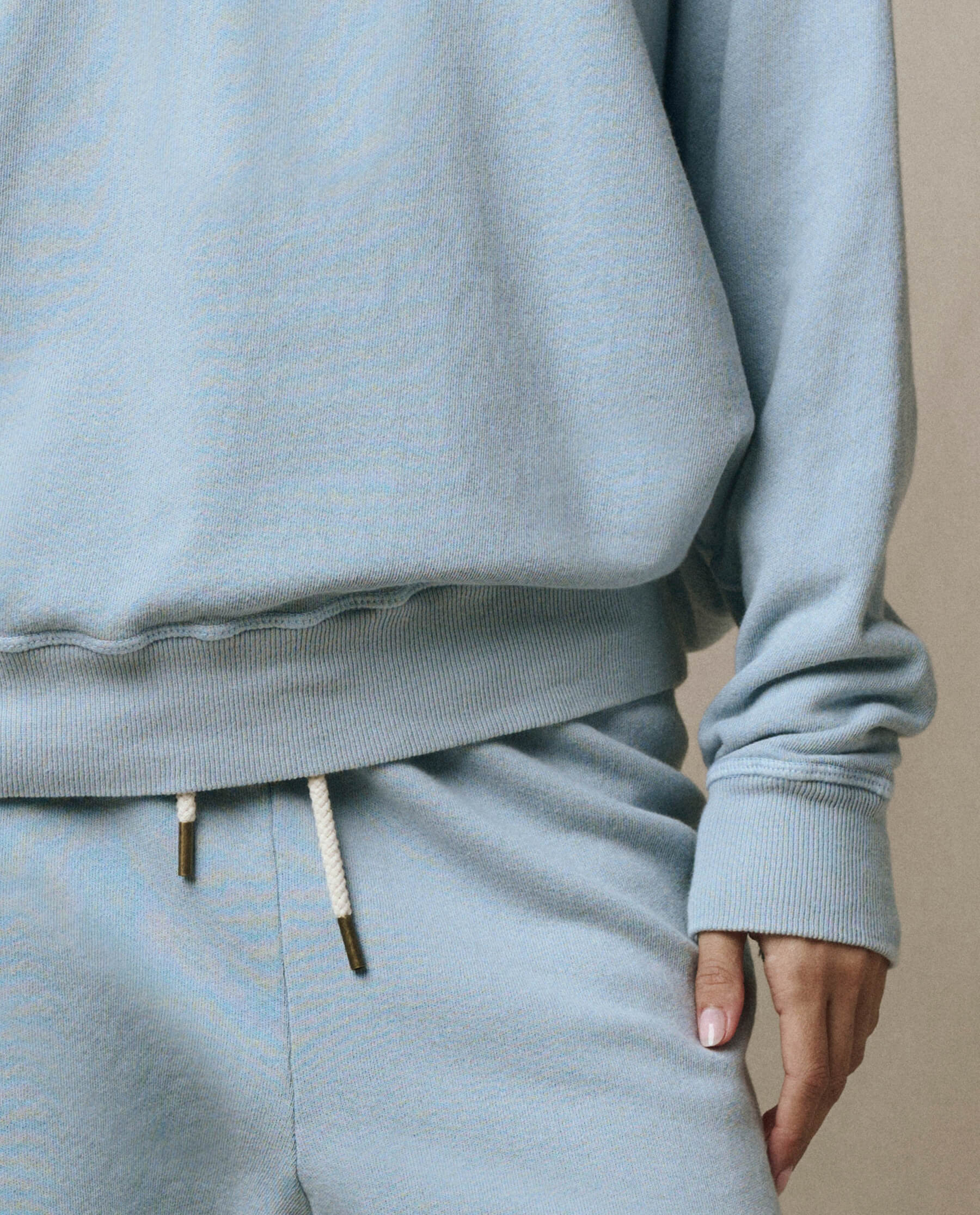 The College Sweatshirt. Solid -- Whisper Blue