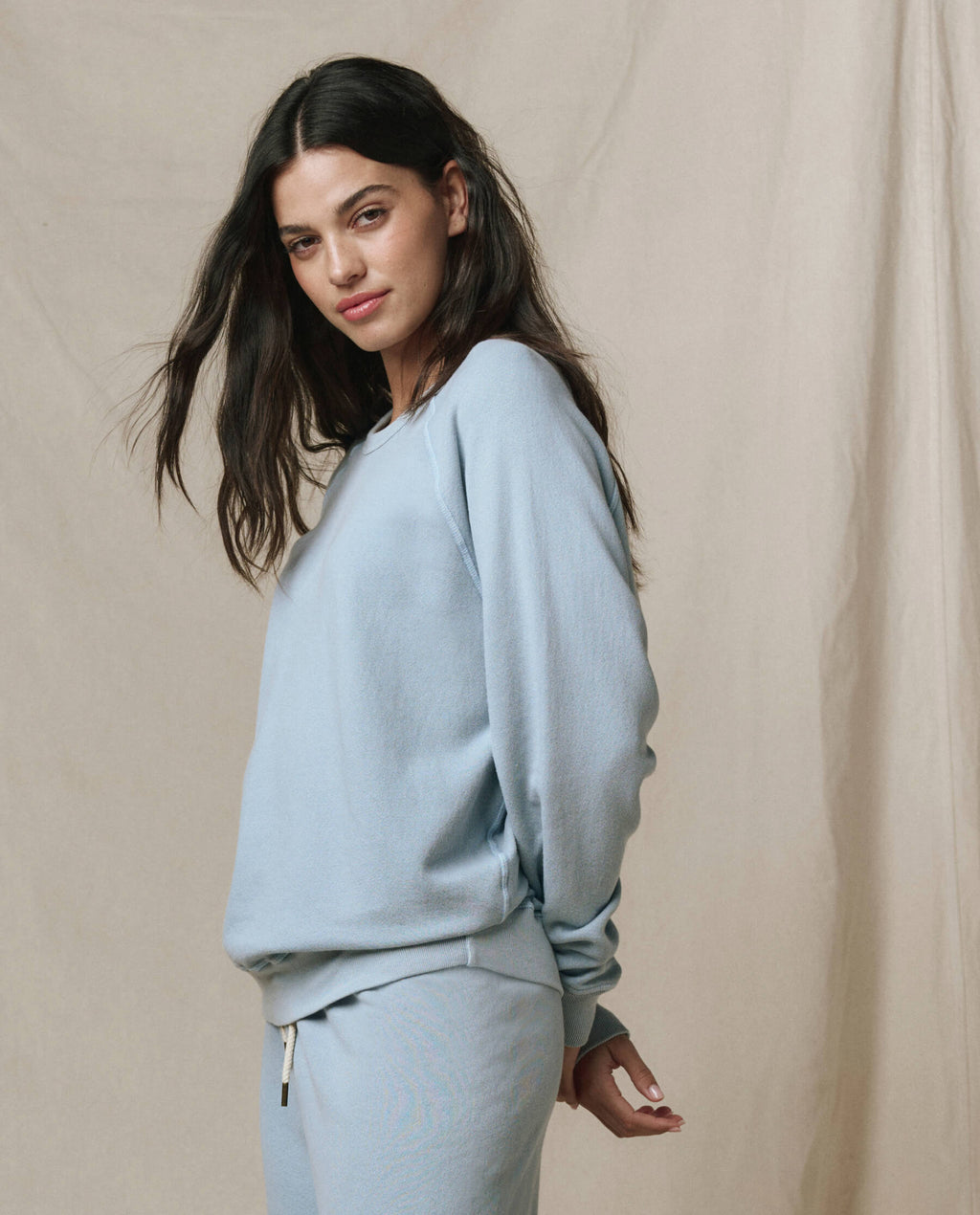 The College Sweatshirt. Solid -- Whisper Blue