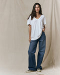 The Slouchy V-Neck Tee. -- True White