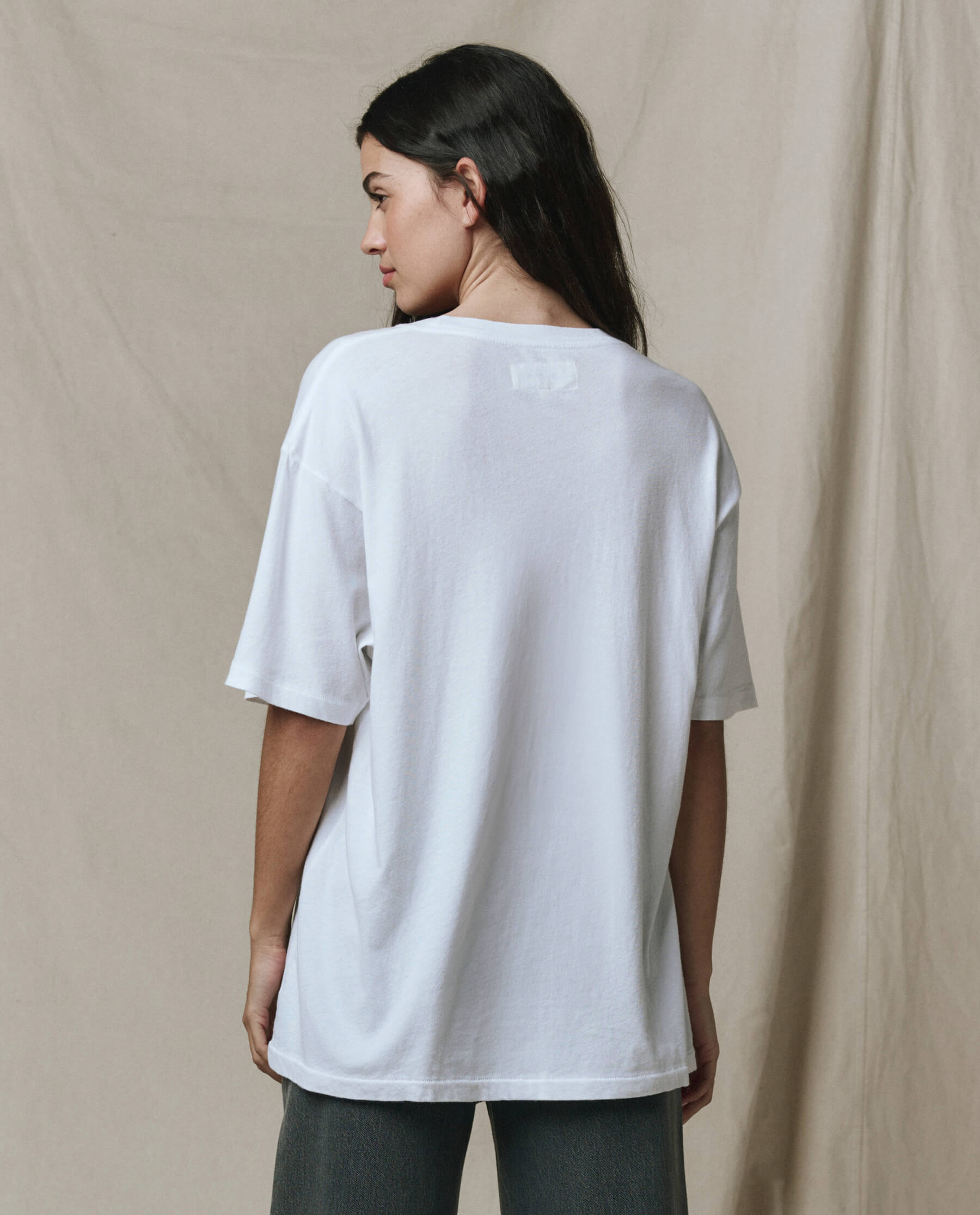 The Slouchy Crew Tee. -- True White