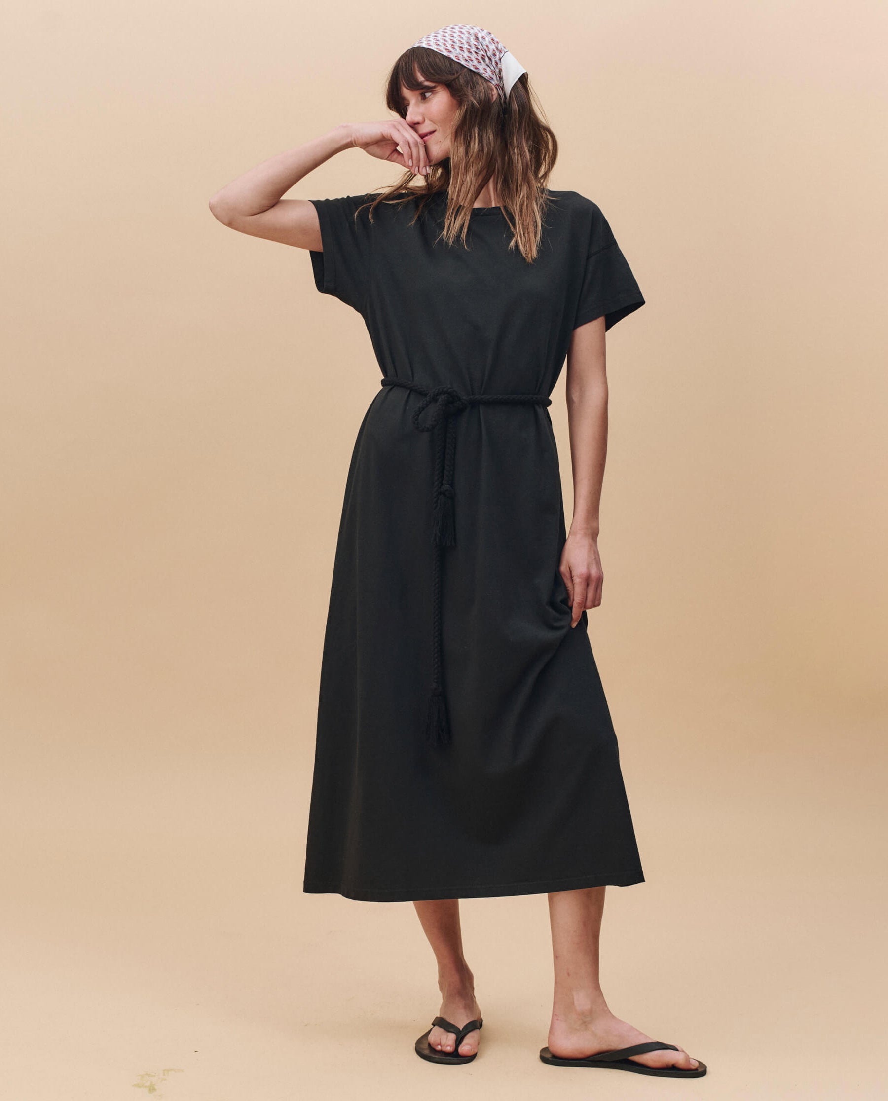 The Boxy Tee Dress. -- Almost Black