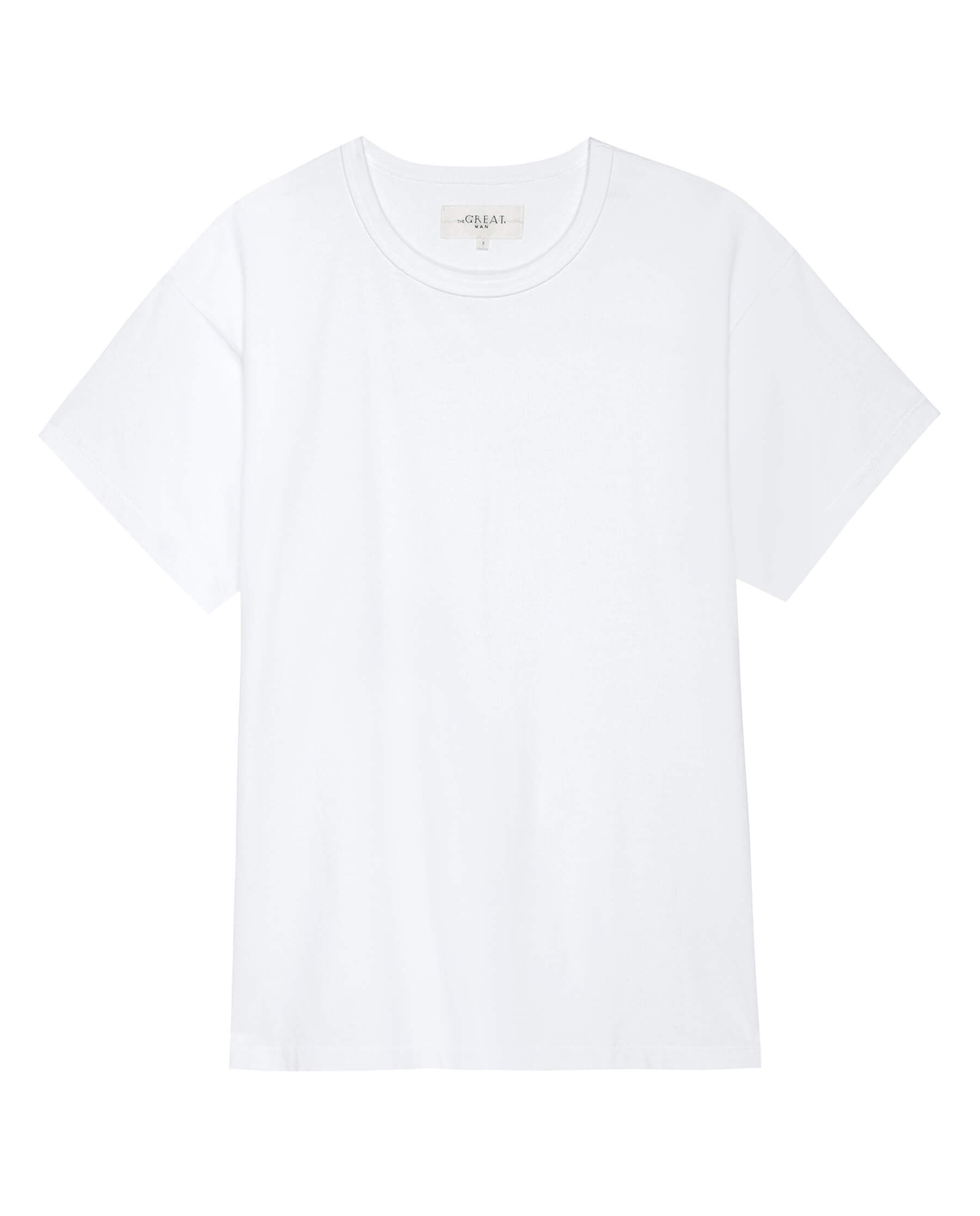 The Men's Pure Knits Boxy Crew. Solid -- True White