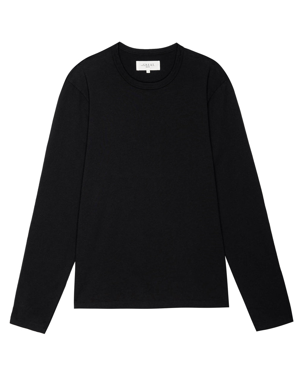 The Men's Pure Knits Long Sleeve Slim Crew. Solid -- Almost Black