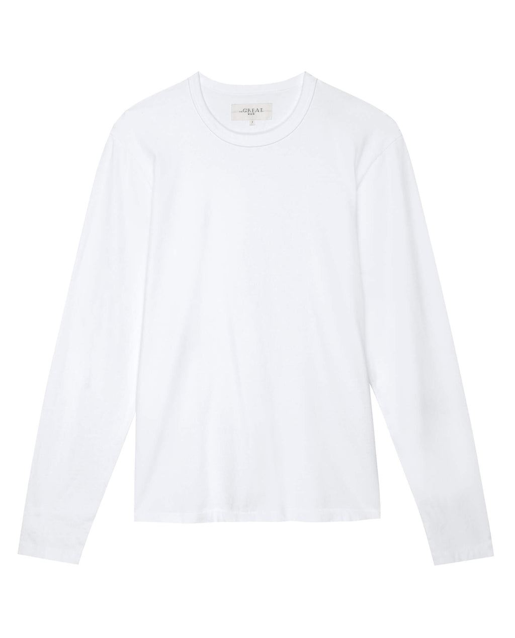 The Men's Pure Knits Long Sleeve Slim Crew. -- True White