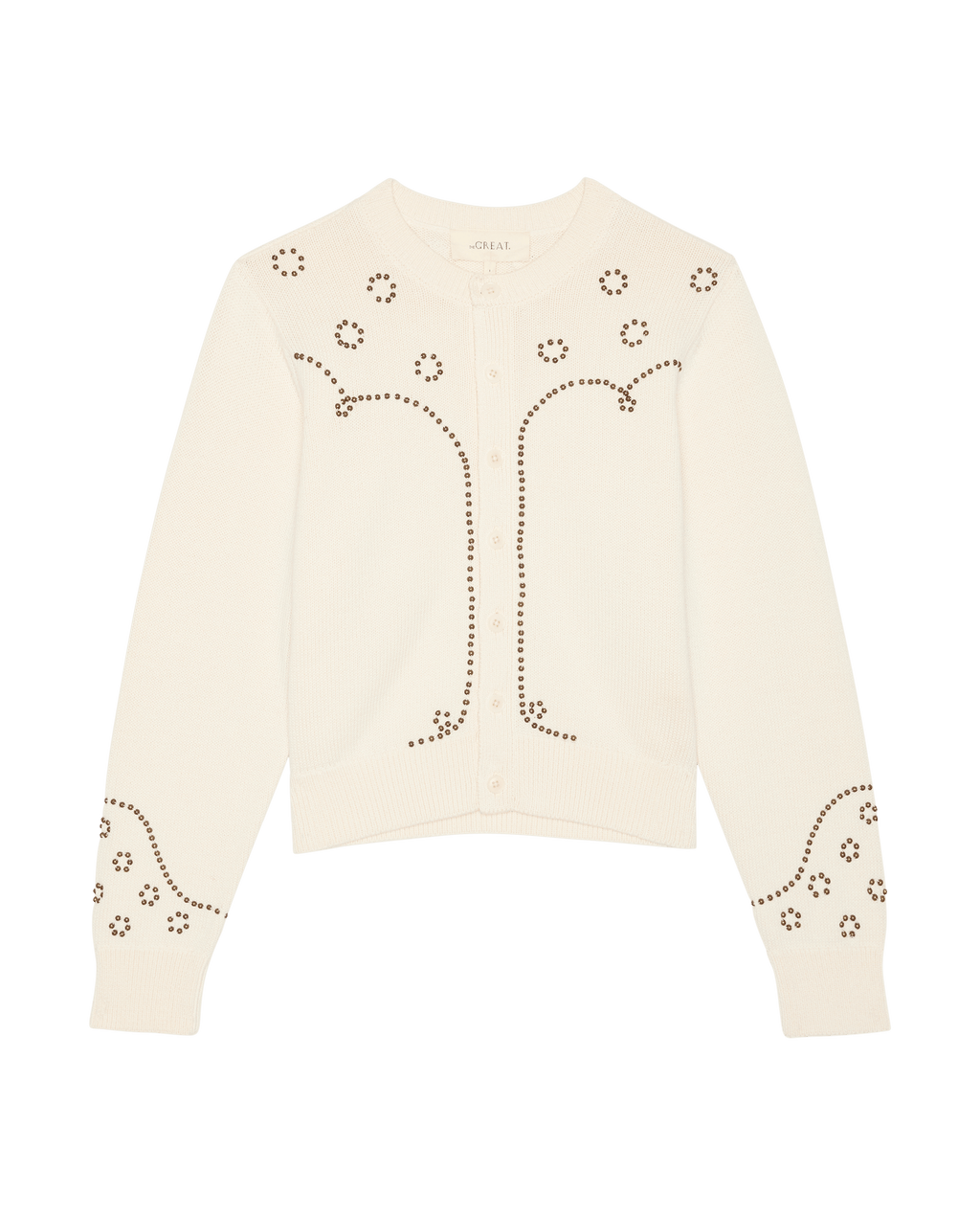 The Studded Cardigan. -- Natural