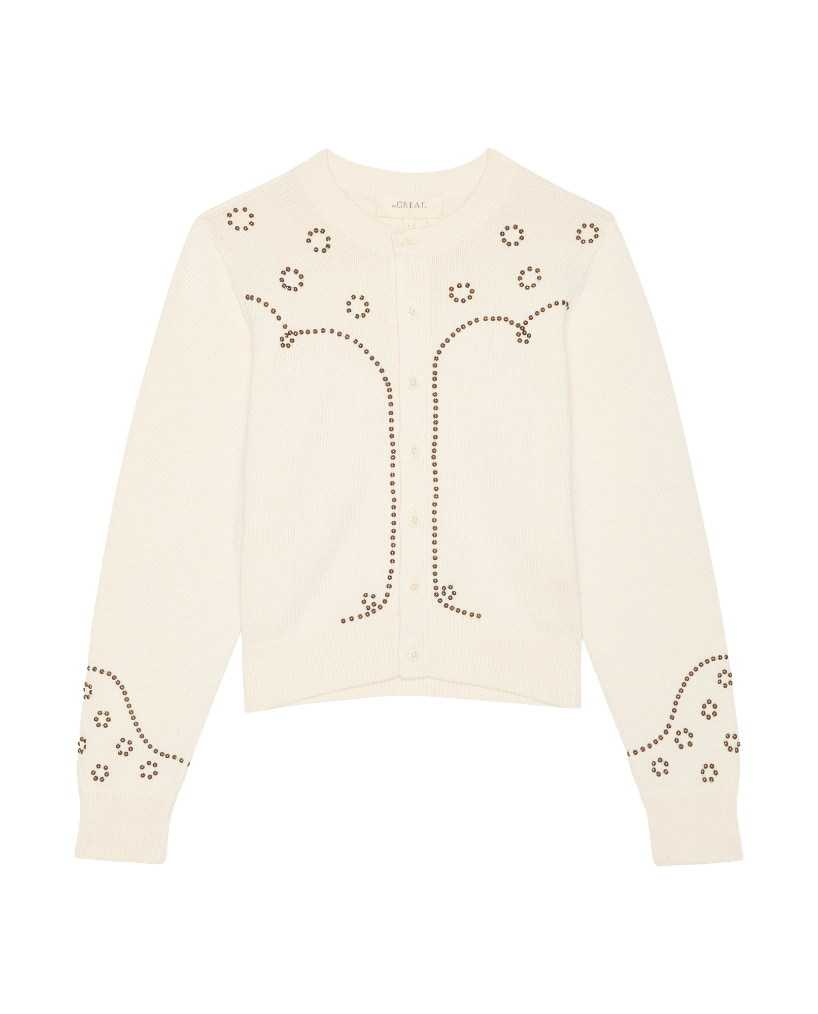 The Studded Cardigan. -- Natural