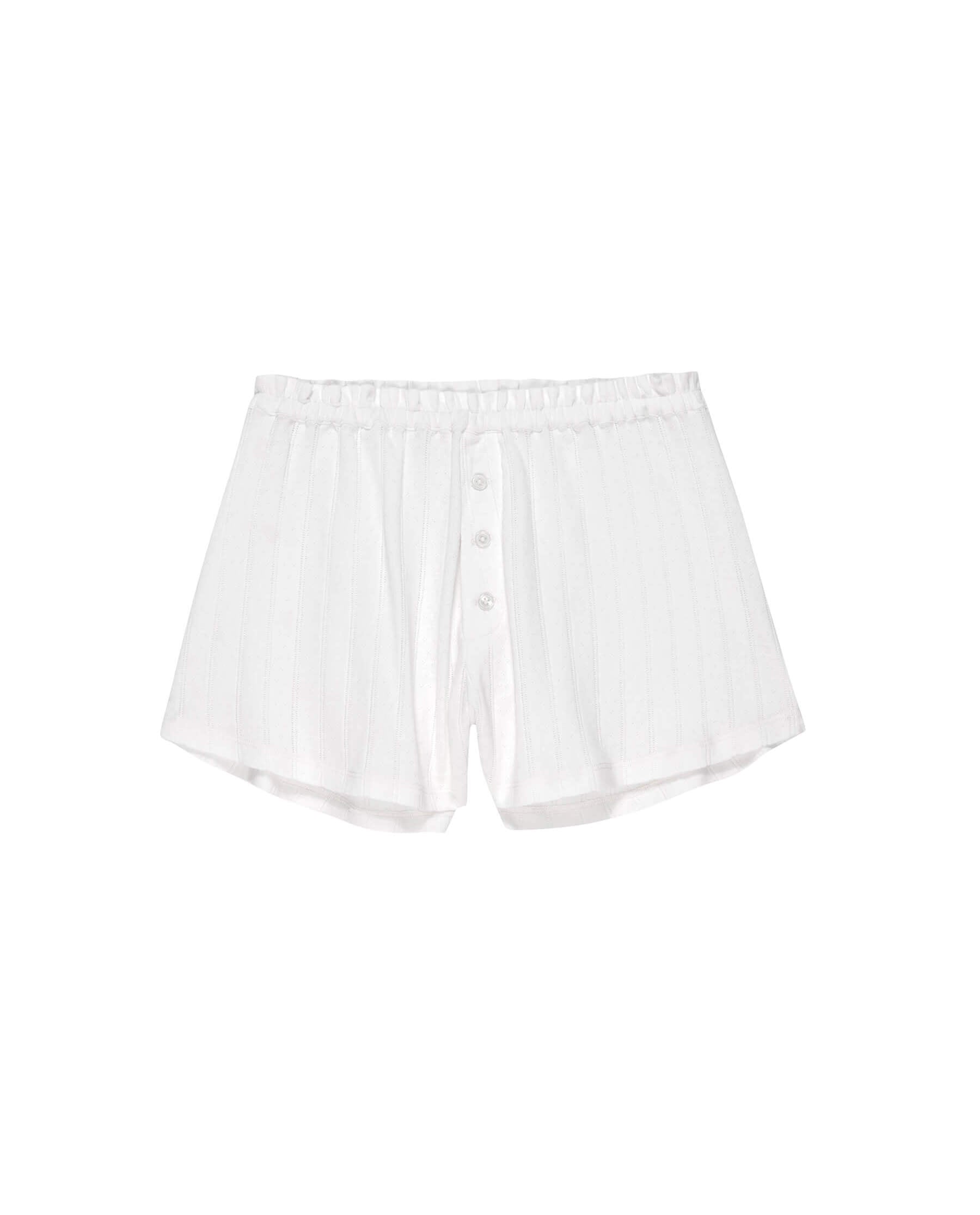 The Pointelle Tap Short. -- White