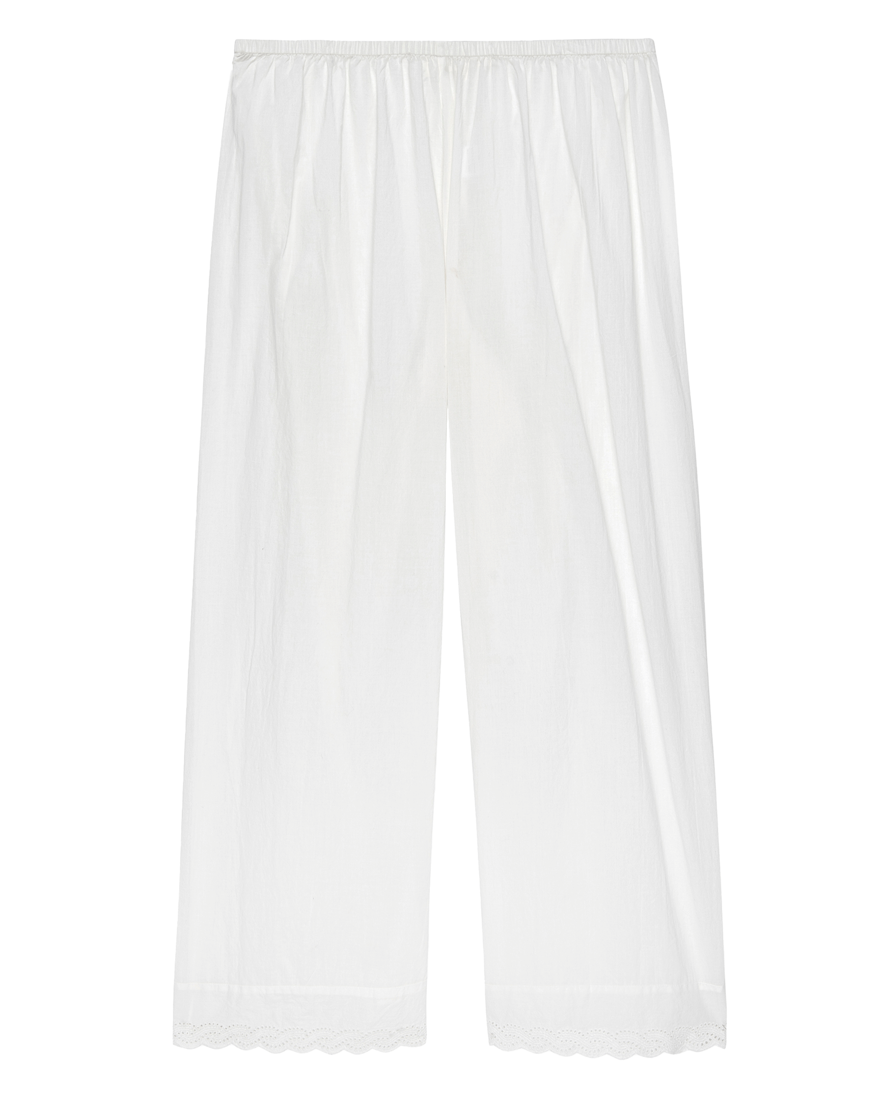 The Eyelet Easy Sleep Pant. -- True White