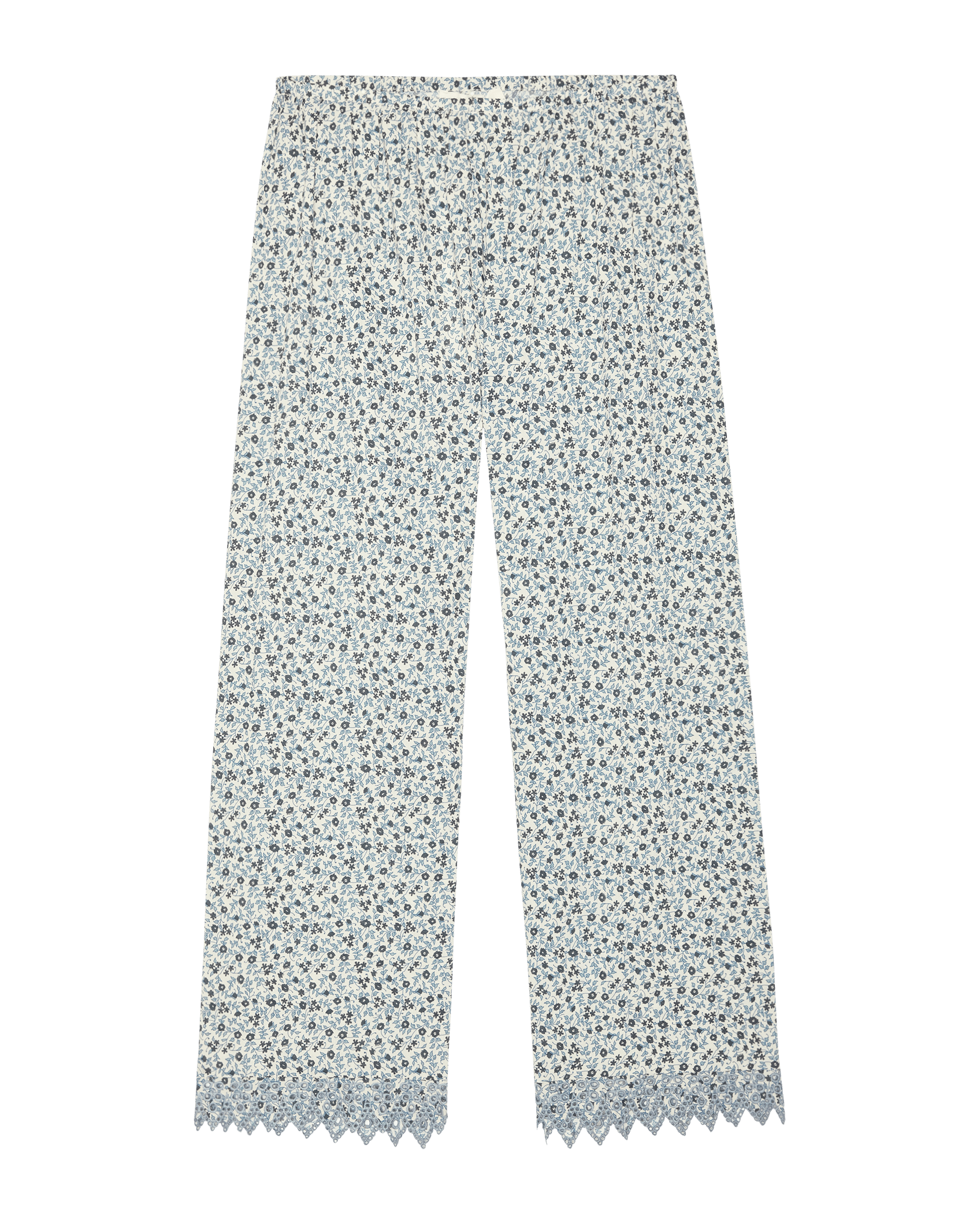 The Eyelet Easy Sleep Pant. -- Bluebell Ditsy