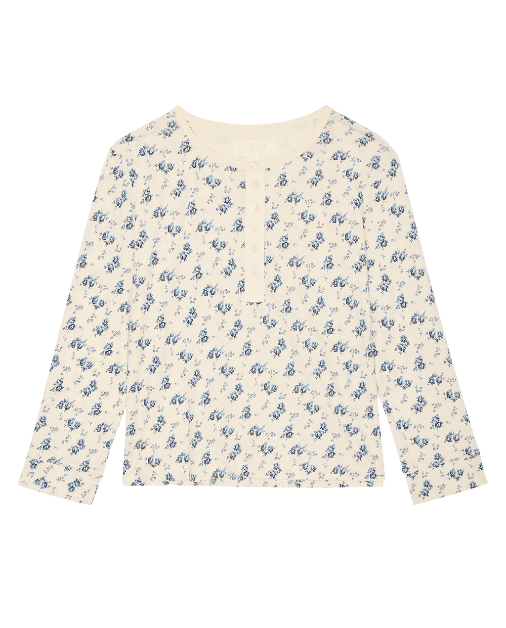 The Crop Sleep Henley. -- Indigo Rose