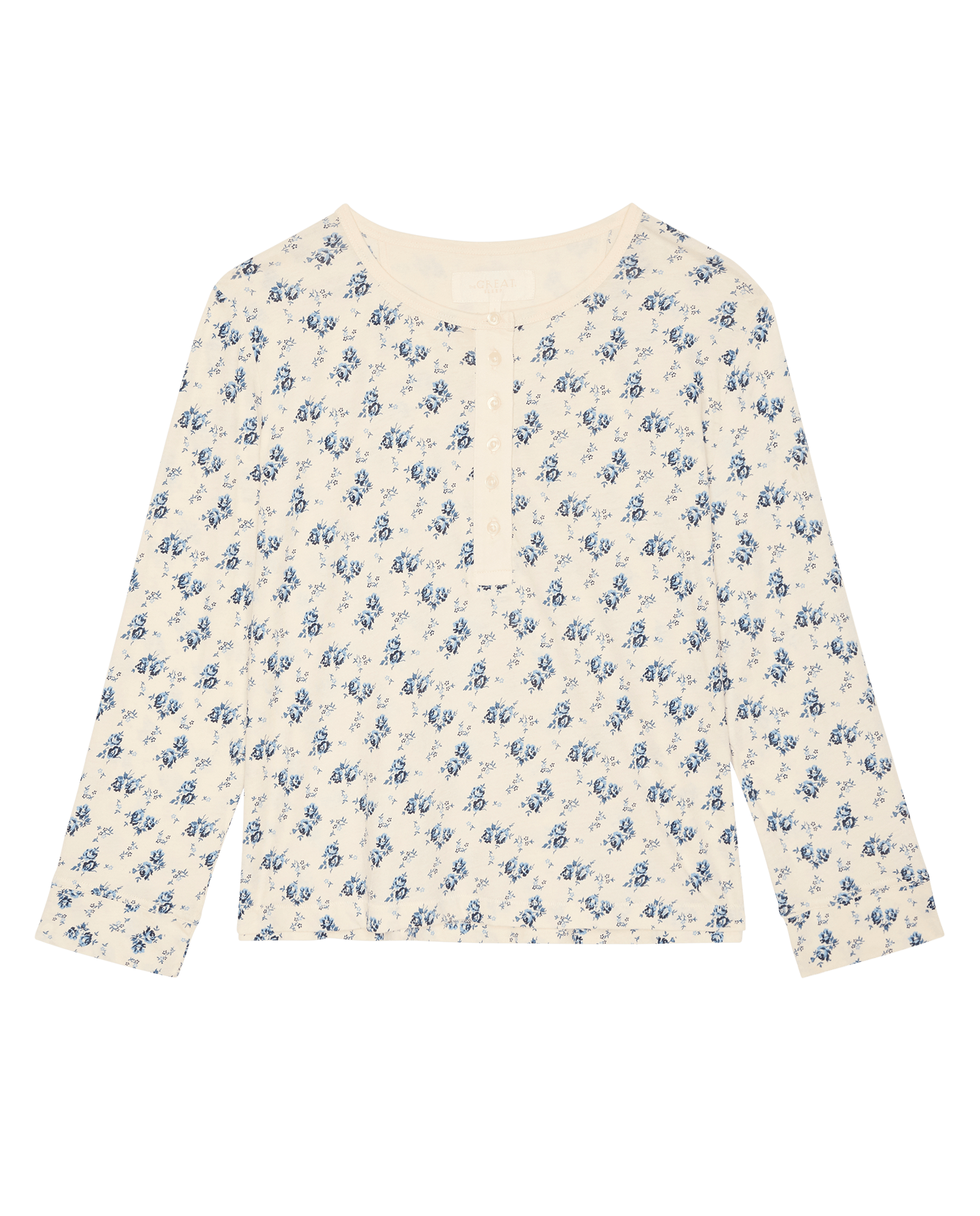 The Crop Sleep Henley. -- Indigo Rose
